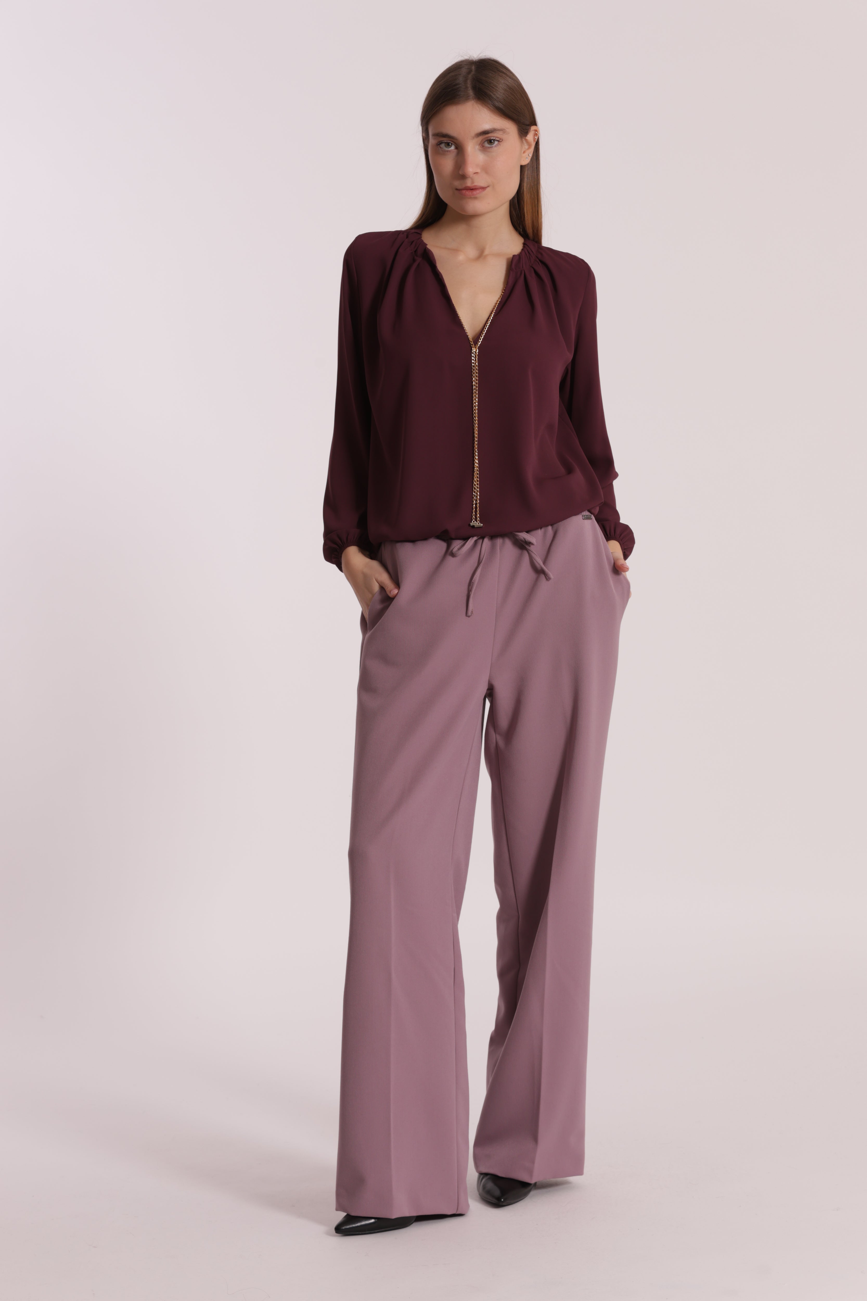 Mimi Mua Jogger Palazzo Pantaloni Nero