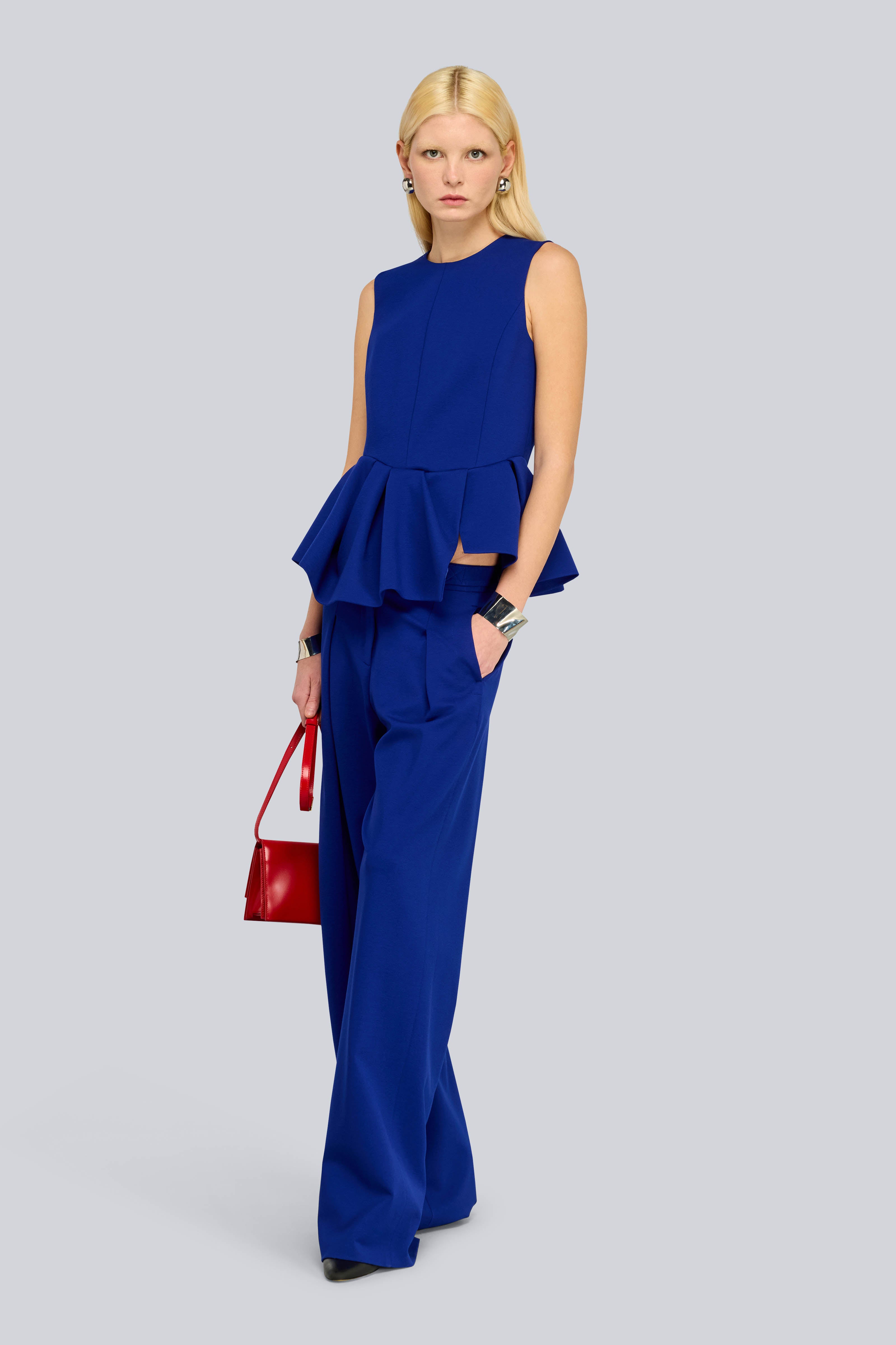 Semicouture Tacey Top Punto Milano con Balza