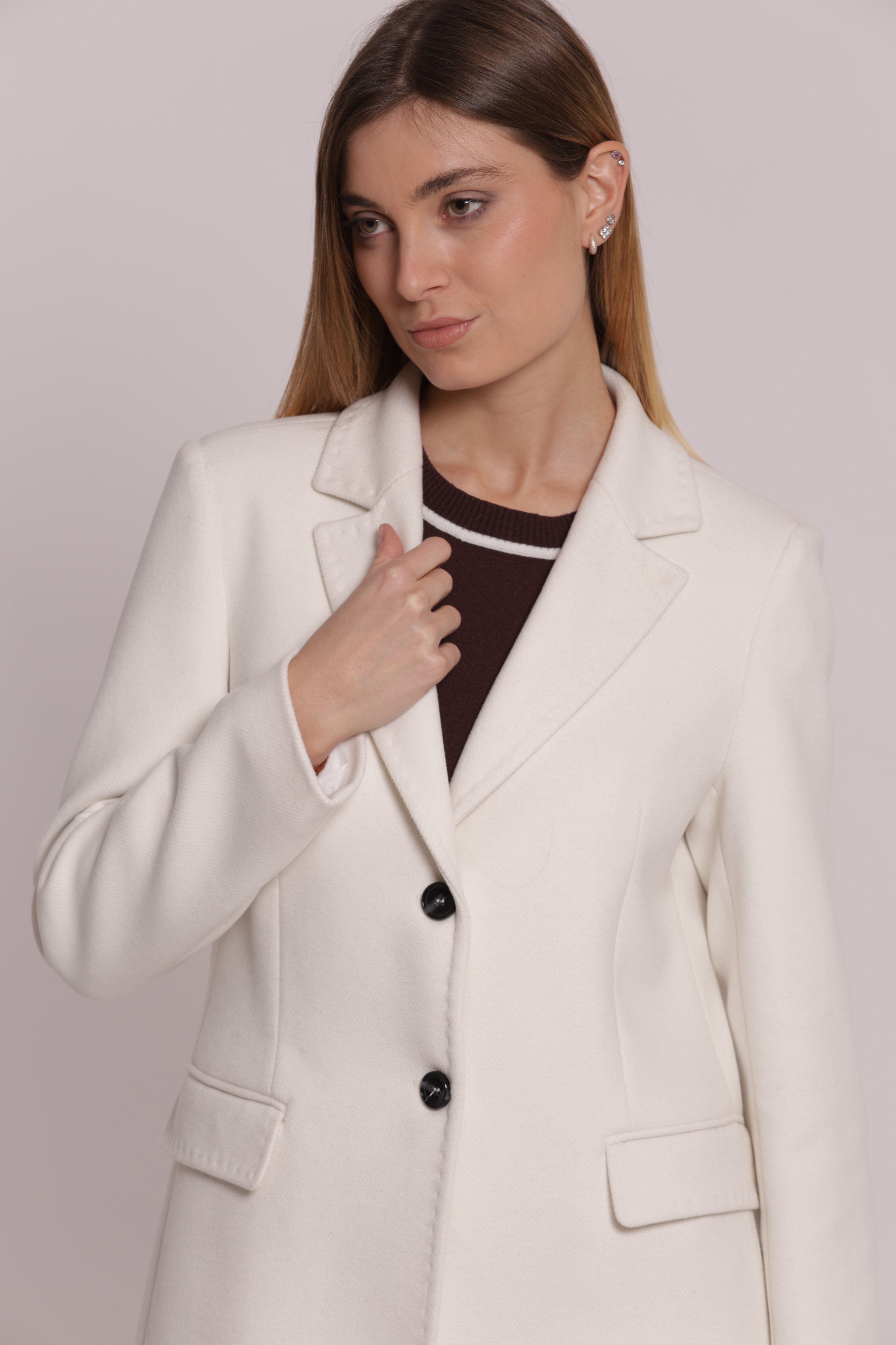Mimi Mua Cappotto Lungo Nero Classico