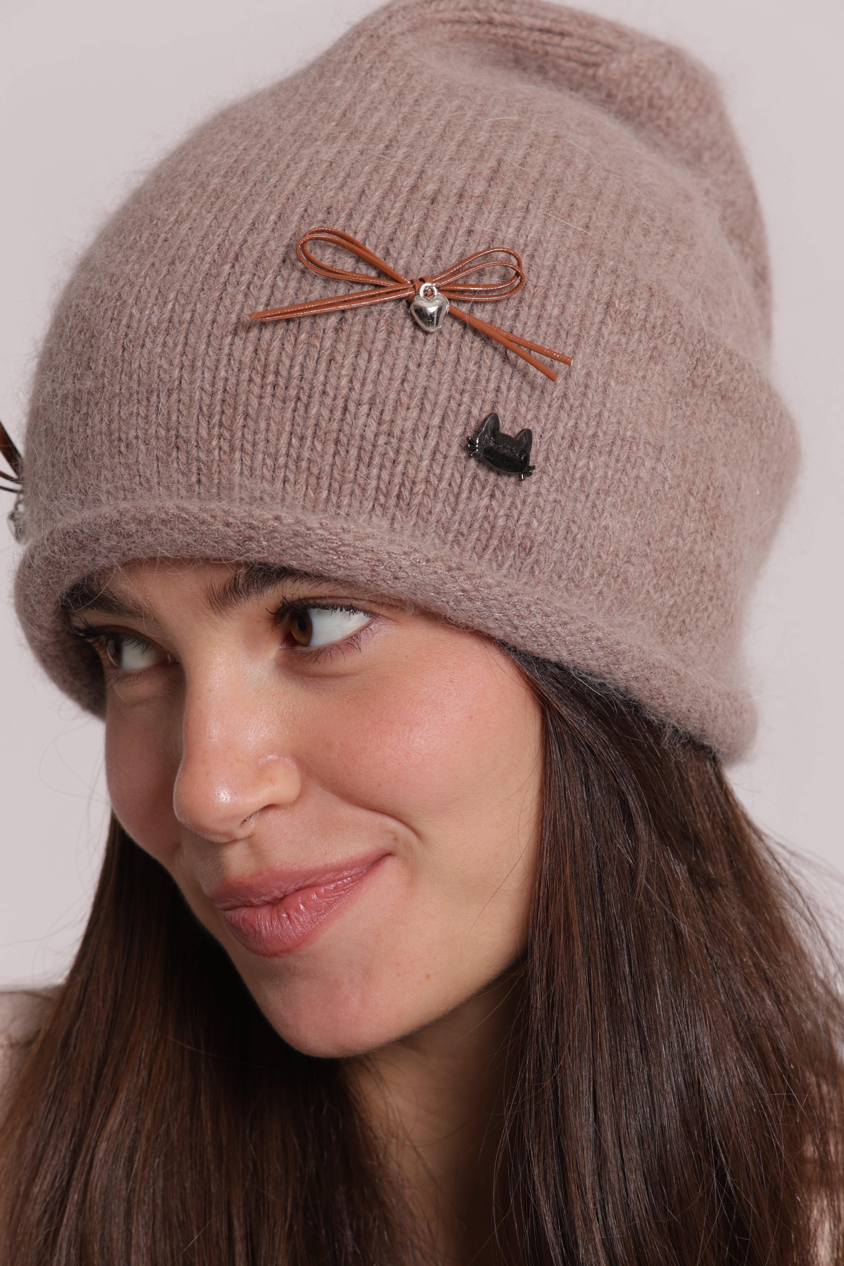 Mimi Mua berretto con fiocchetti cappello bianco