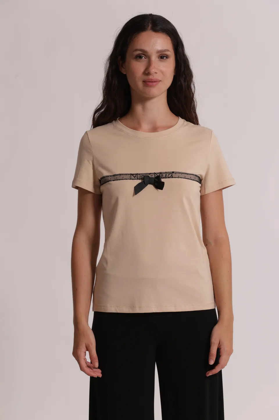 Mimi Mua T-Shirt Fiocco Cotone Bianco