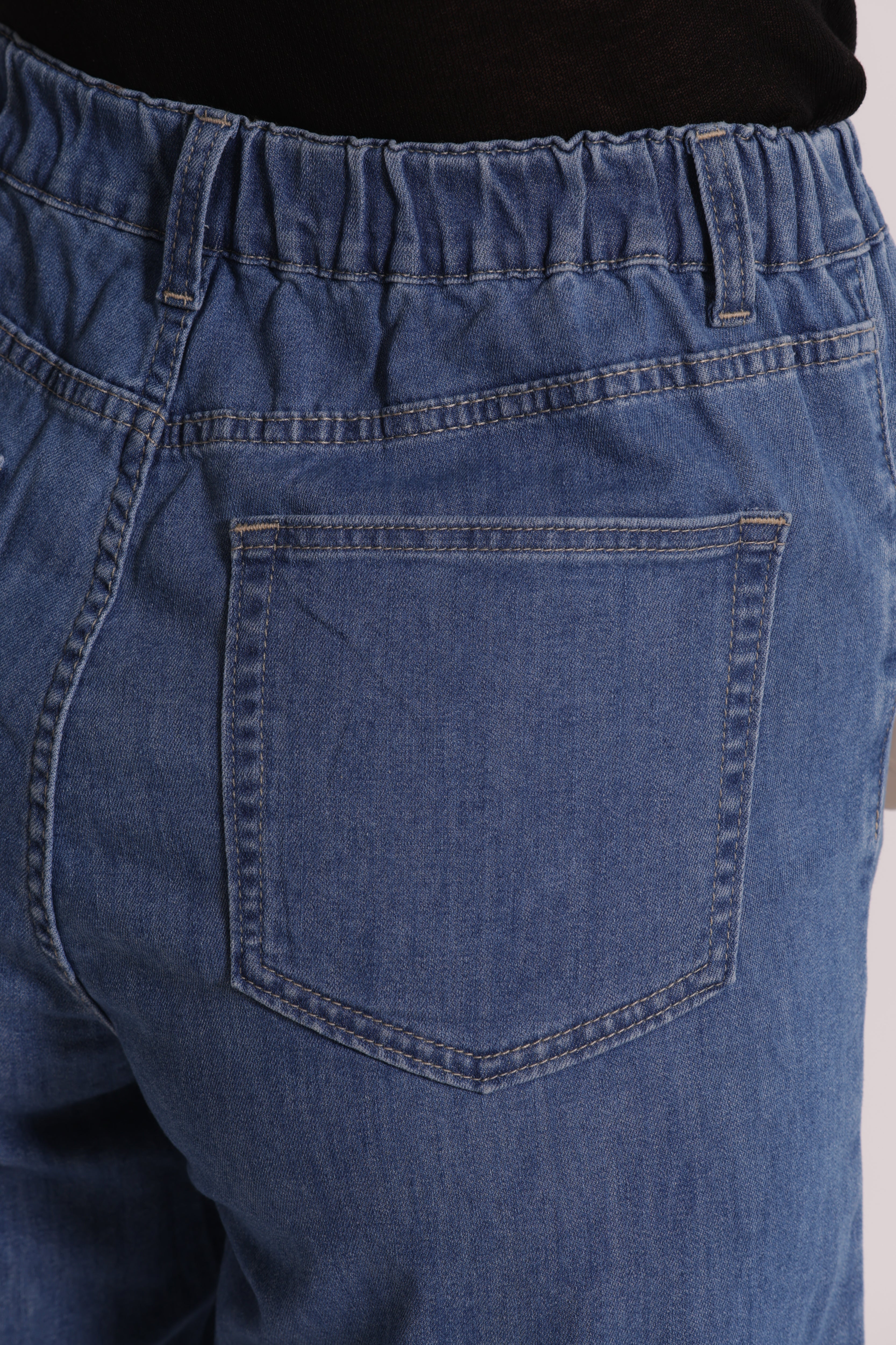 Mimi Mua Shorts in Denim shorts blu chiaro cotone