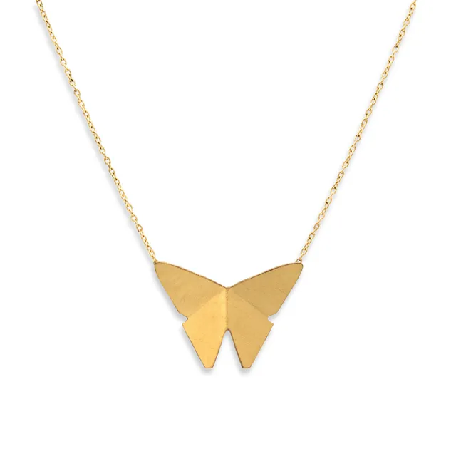 On Earth Cooperative Collection Butterfly collana dorata 60 cm ottone