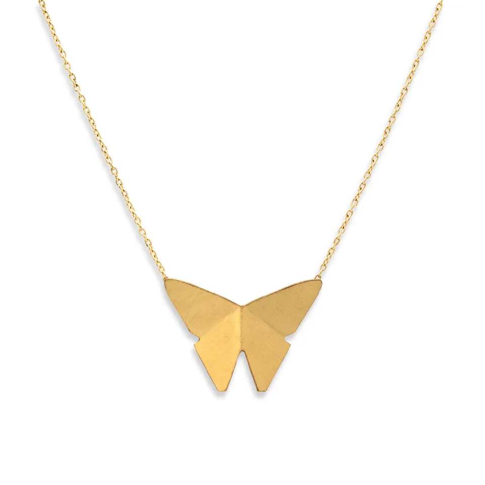 On Earth Cooperative Collection Butterfly collana dorata 60 cm ottone