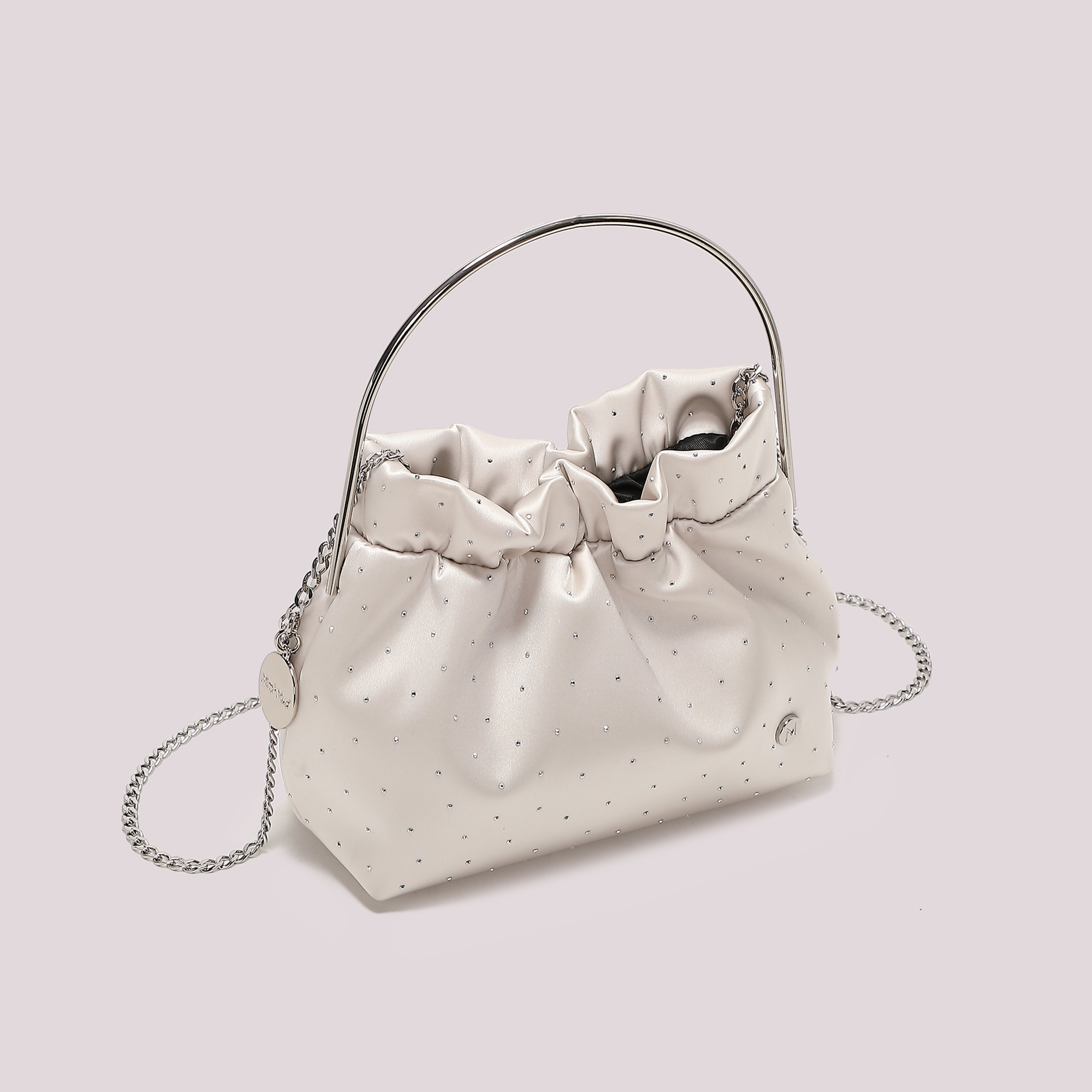 Mimi Mua Borsa Tessuto Strass Nero