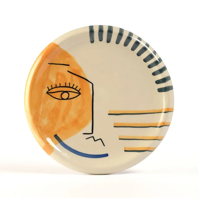 On Earth Cooperative Collection Face vassoio ceramica multicolore 25 cm