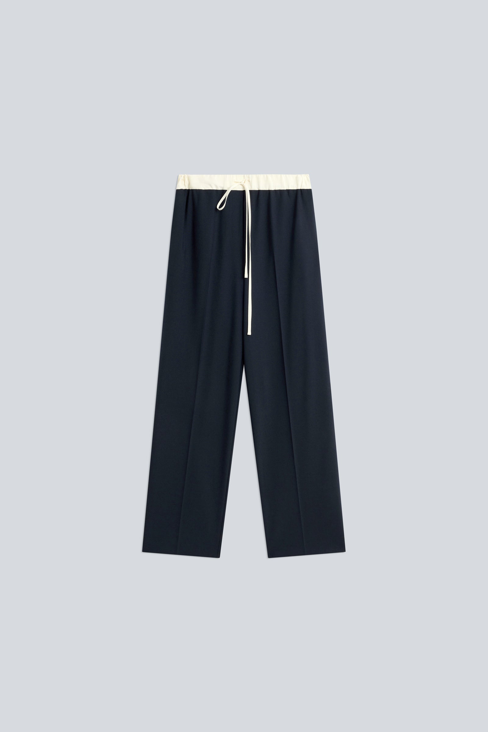 Semicouture Fancy pantalone blue-burro lana