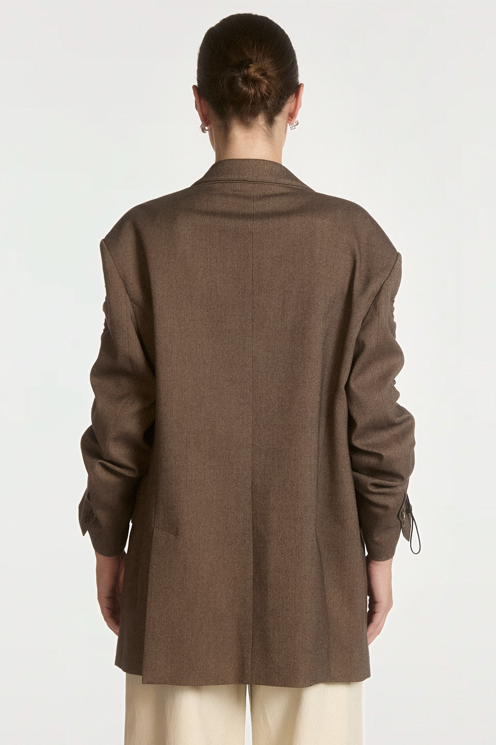 Aaiko Kendal blazer tweed marrone doppiopetto