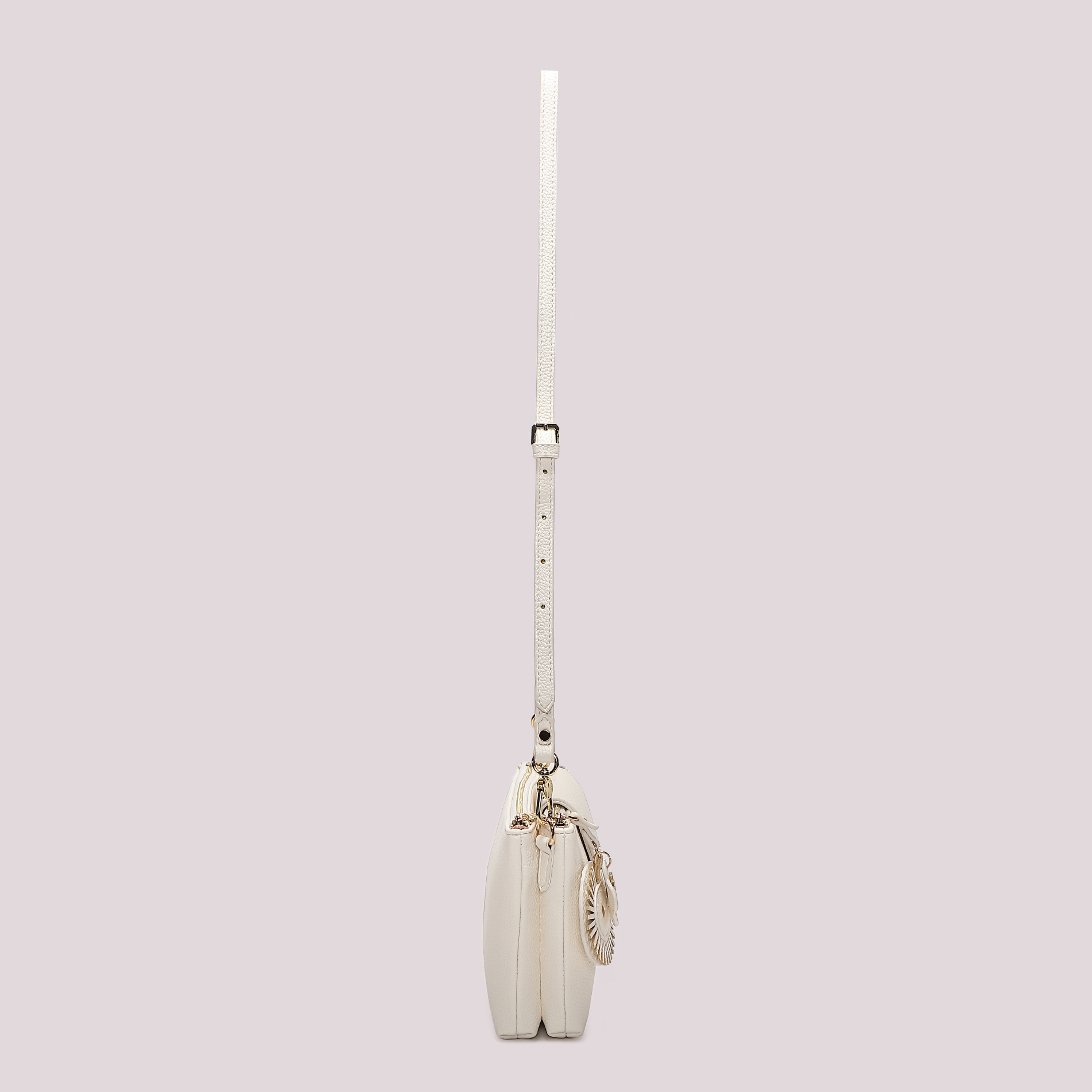 Mimi Mua Borsa Tracolla Charm Fiore Bianco 24 cm