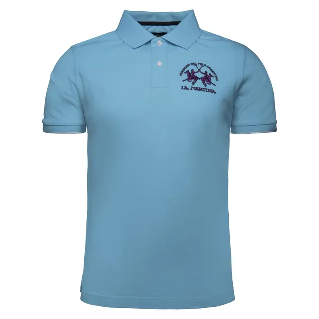 La Martina MAP001 polo uomo blu M piqué
