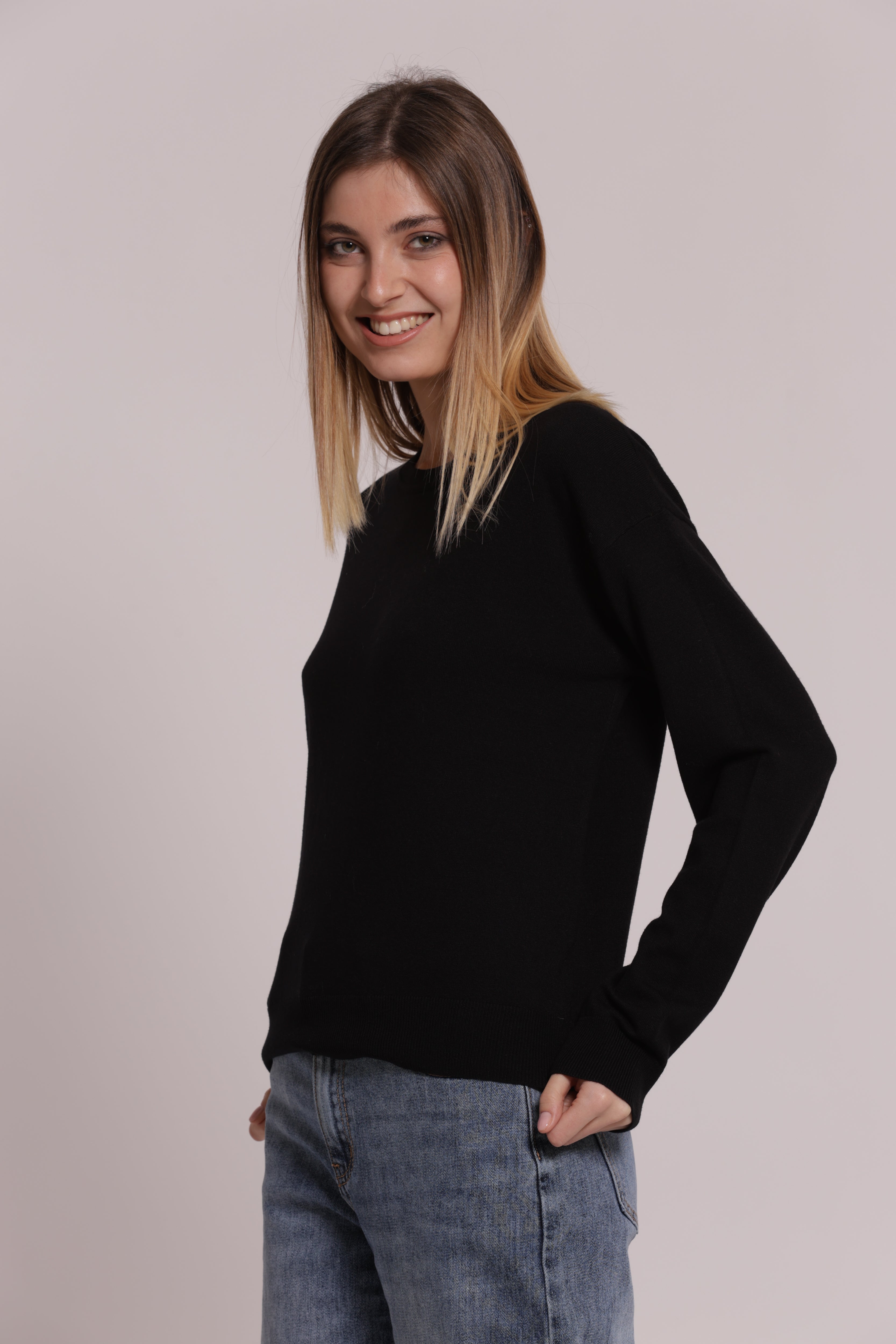 Mimi Mua Maglia Collo Removibile Nero