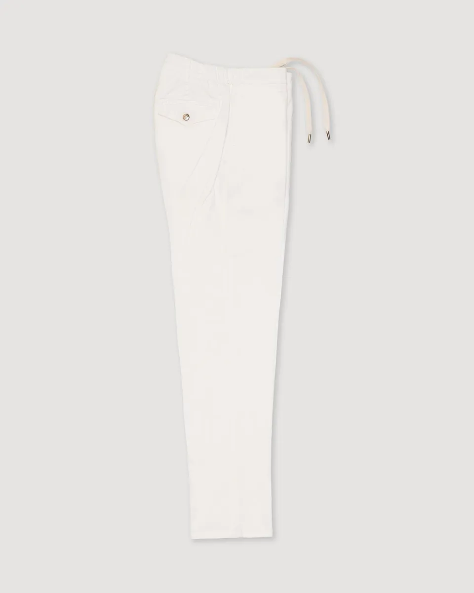 Altea Dumbo pantalone chino in cotone panna scuro