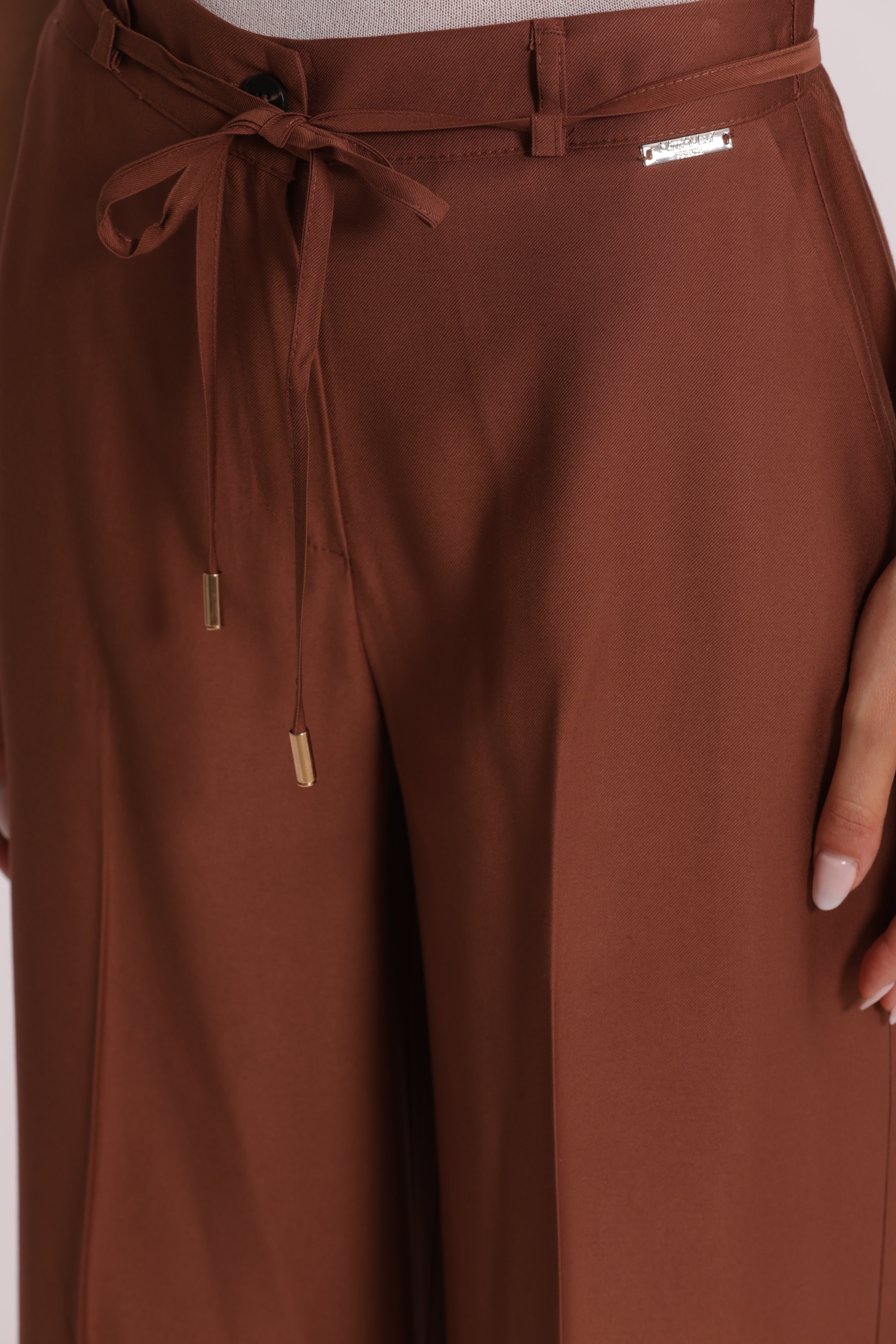 Mimi Mua pantalone palazzo elastico latte fluido