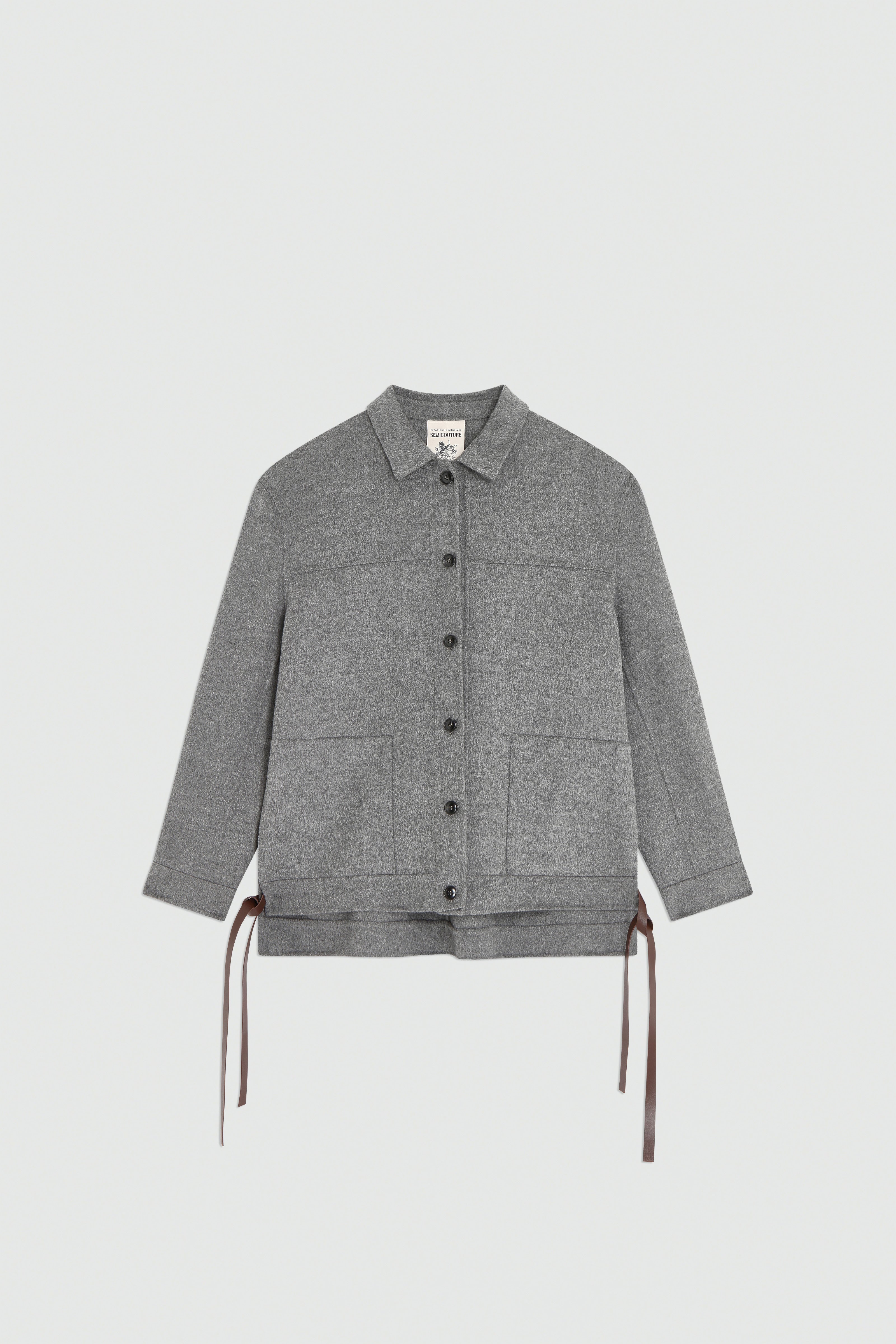 Semicouture Dixie giacca panno doppio grigio