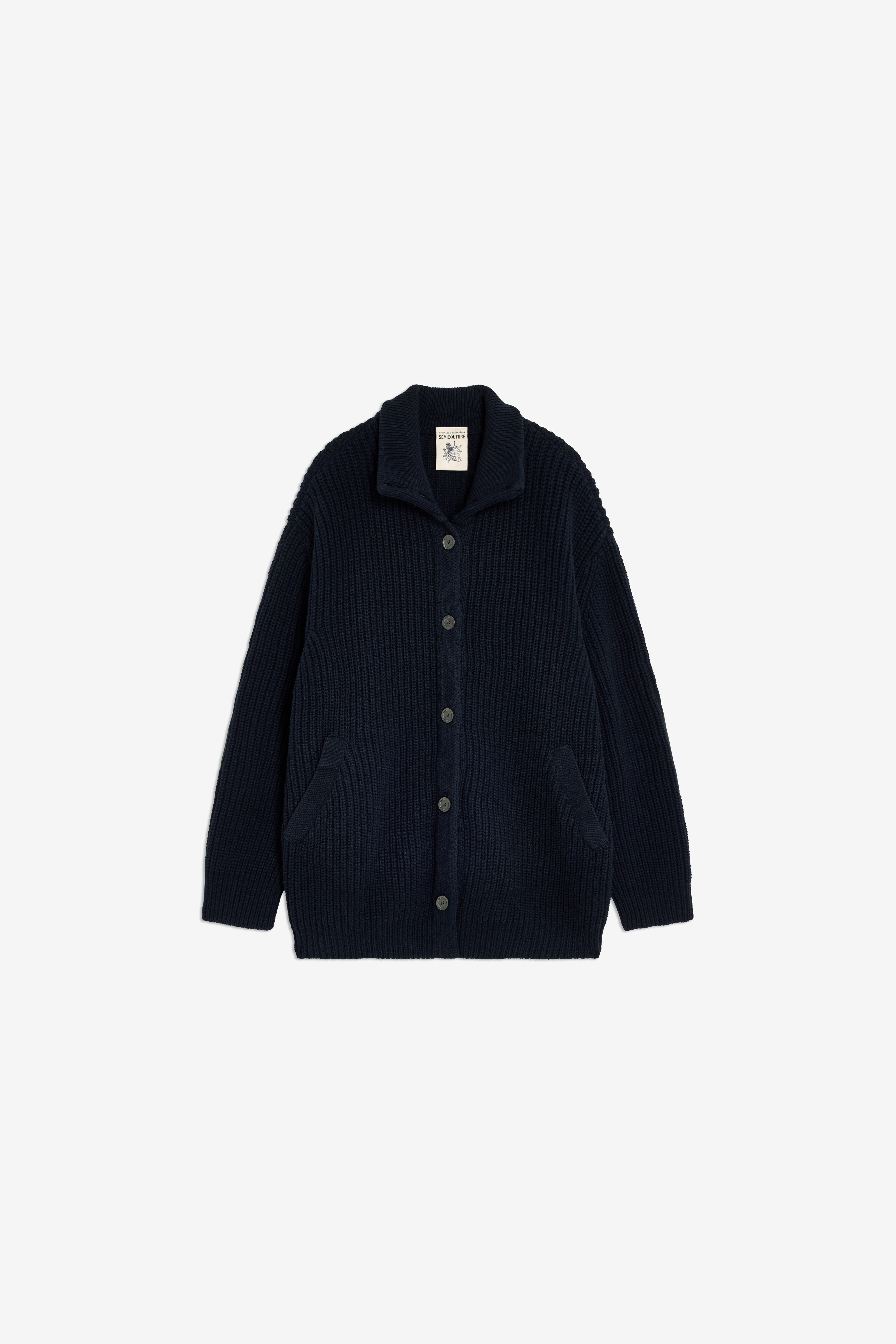 Semicouture Bessie bomber blu notte over punto pannocchia
