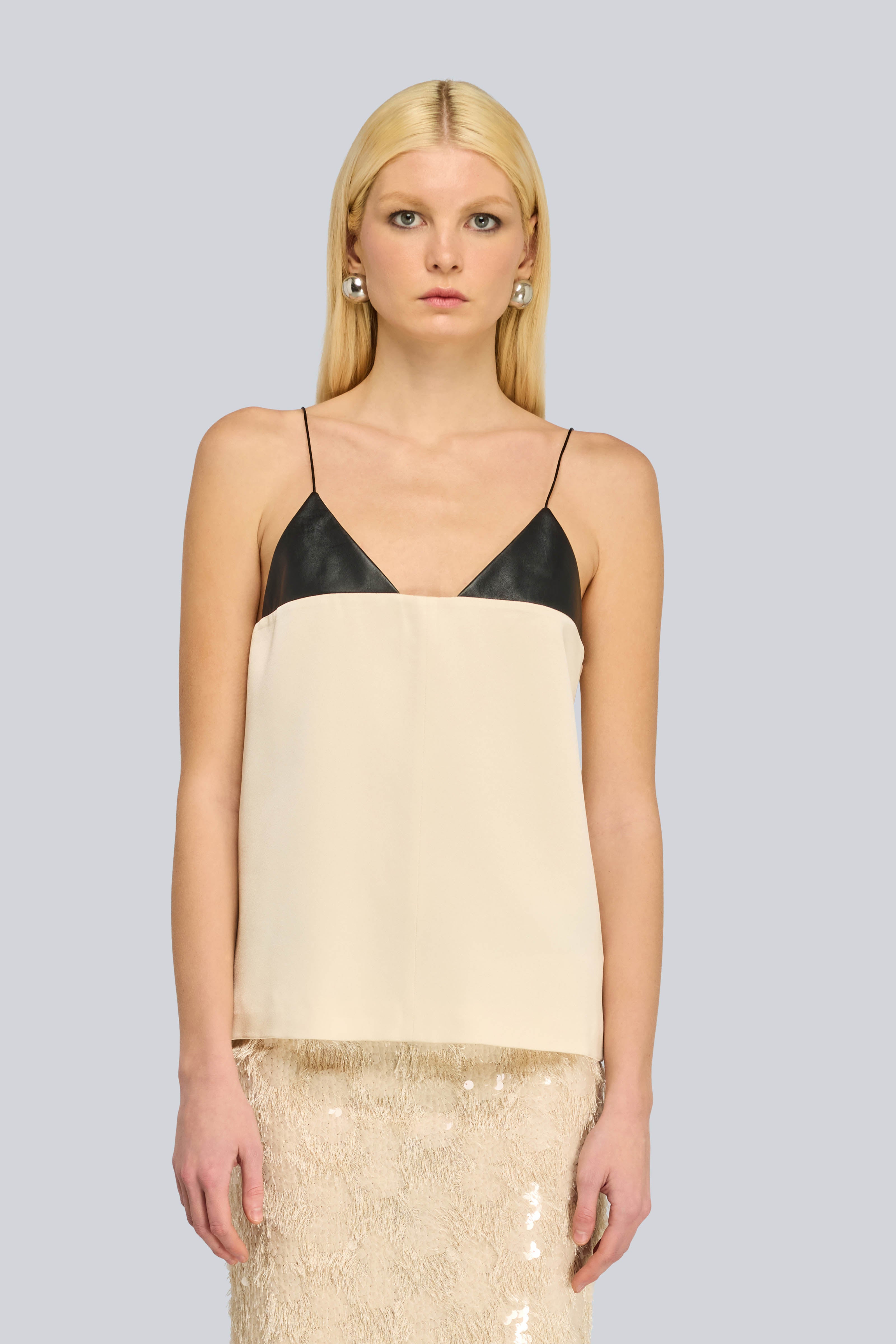 Semicouture Francine top satin burro