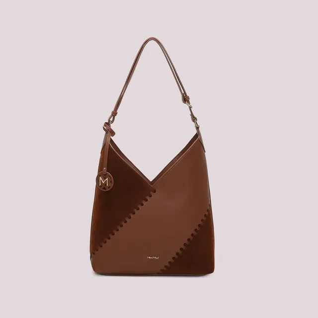 Mimi Mua Borsa Spalla Patch borsa a spalla nero camoscio