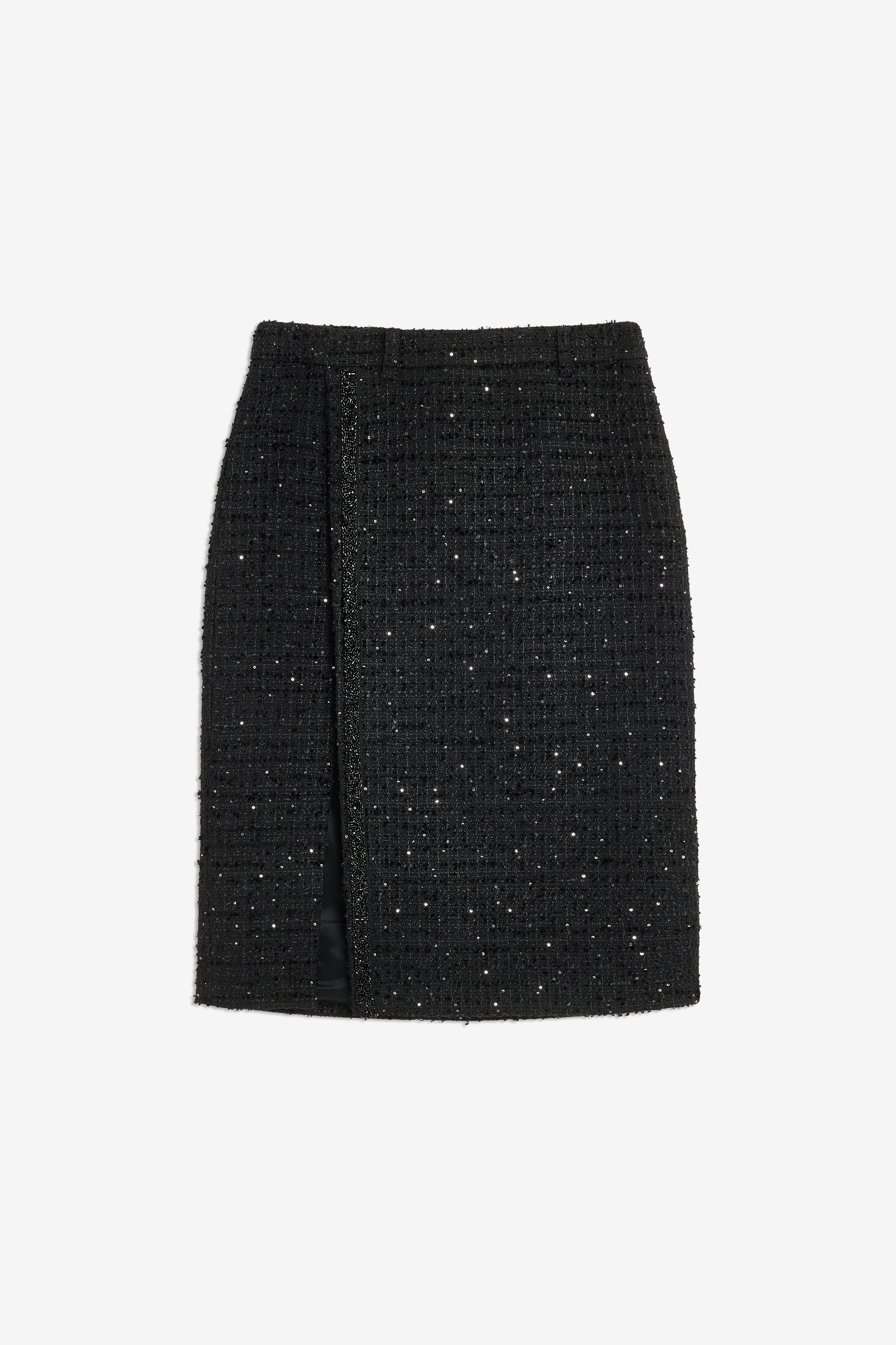 Semicouture Carlene gonna paillettes tweed nero