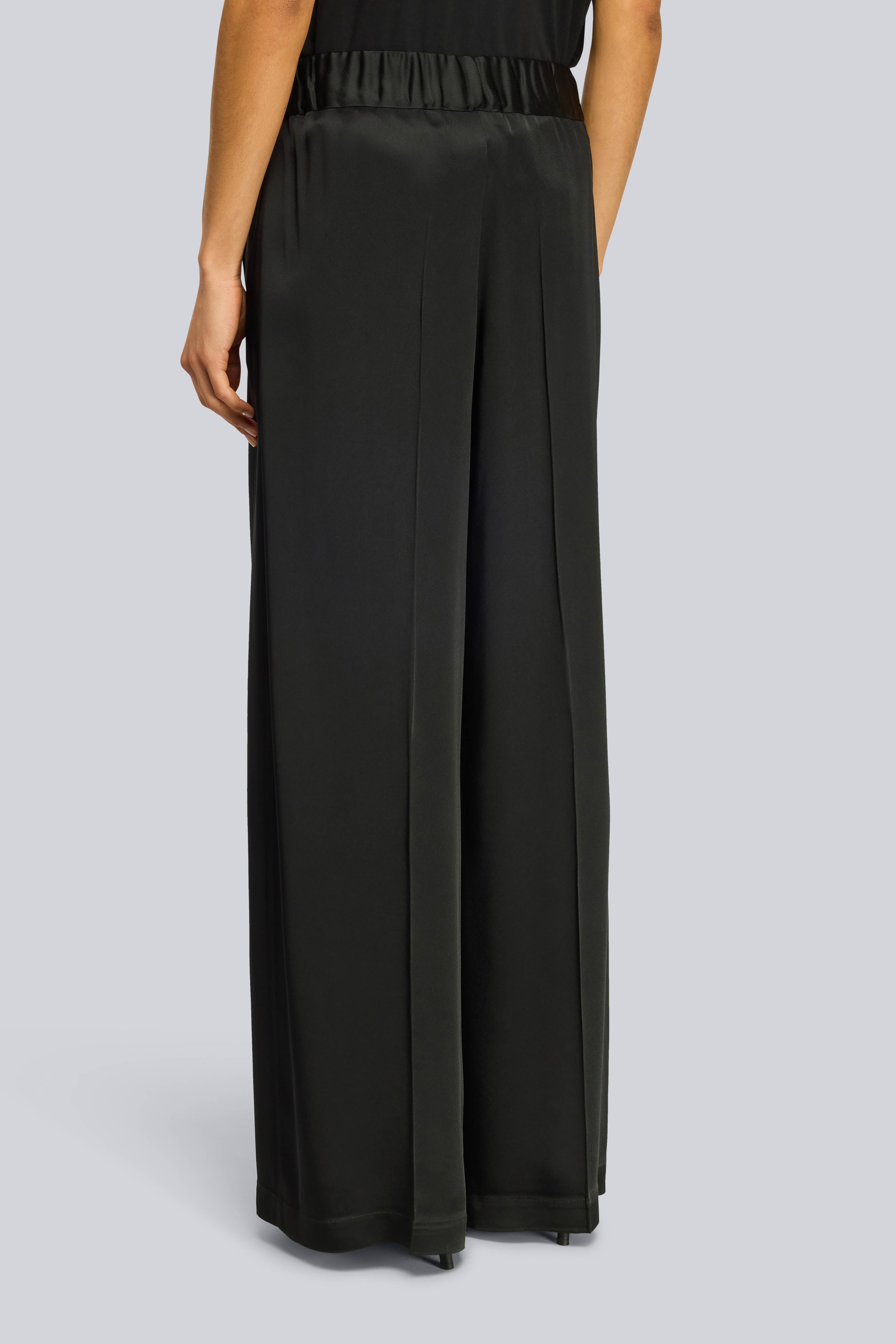 Semicouture Jhonny S6WM31 pantalone palazzo blu notte