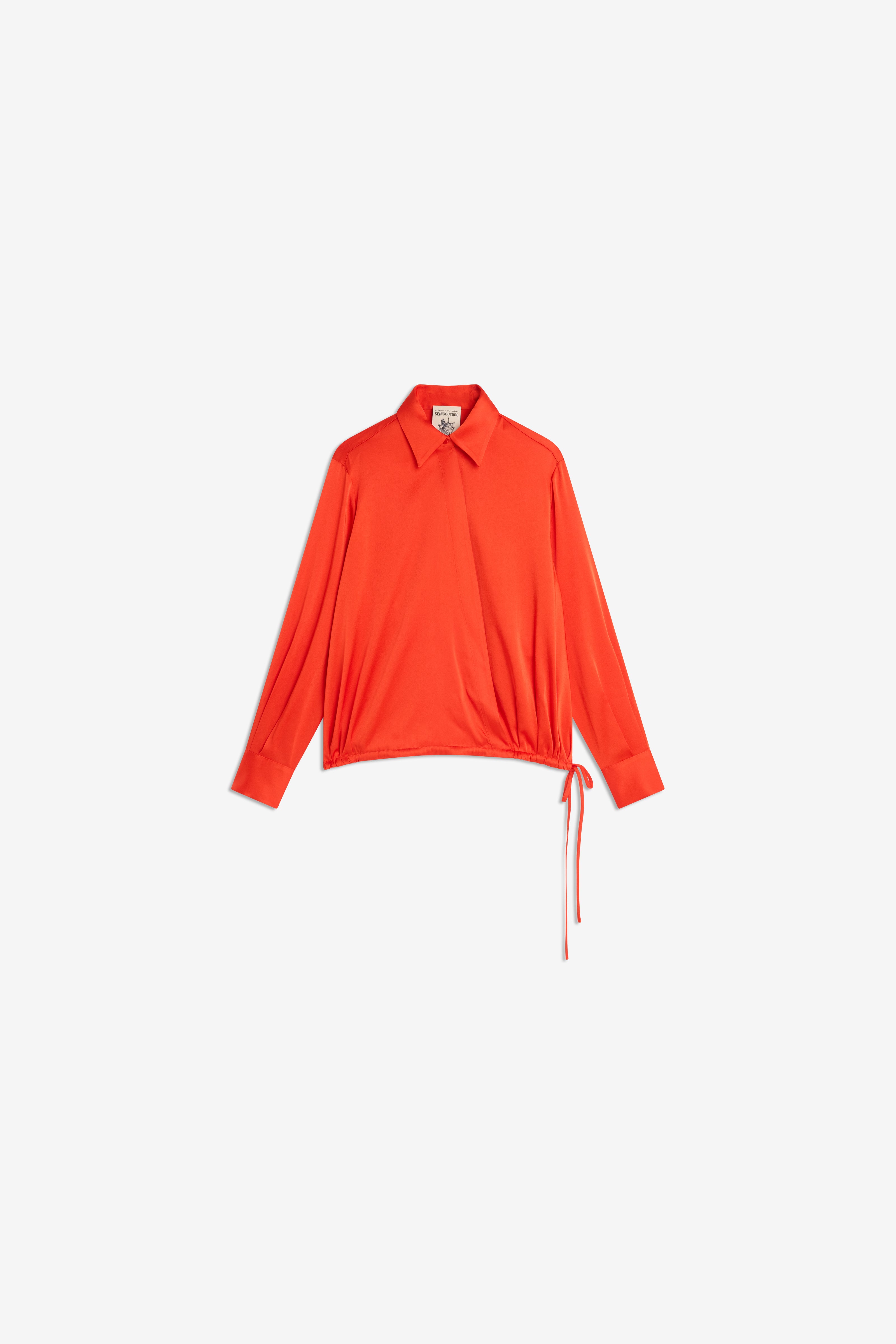 Semicouture Armanda blusa arancio envers satin