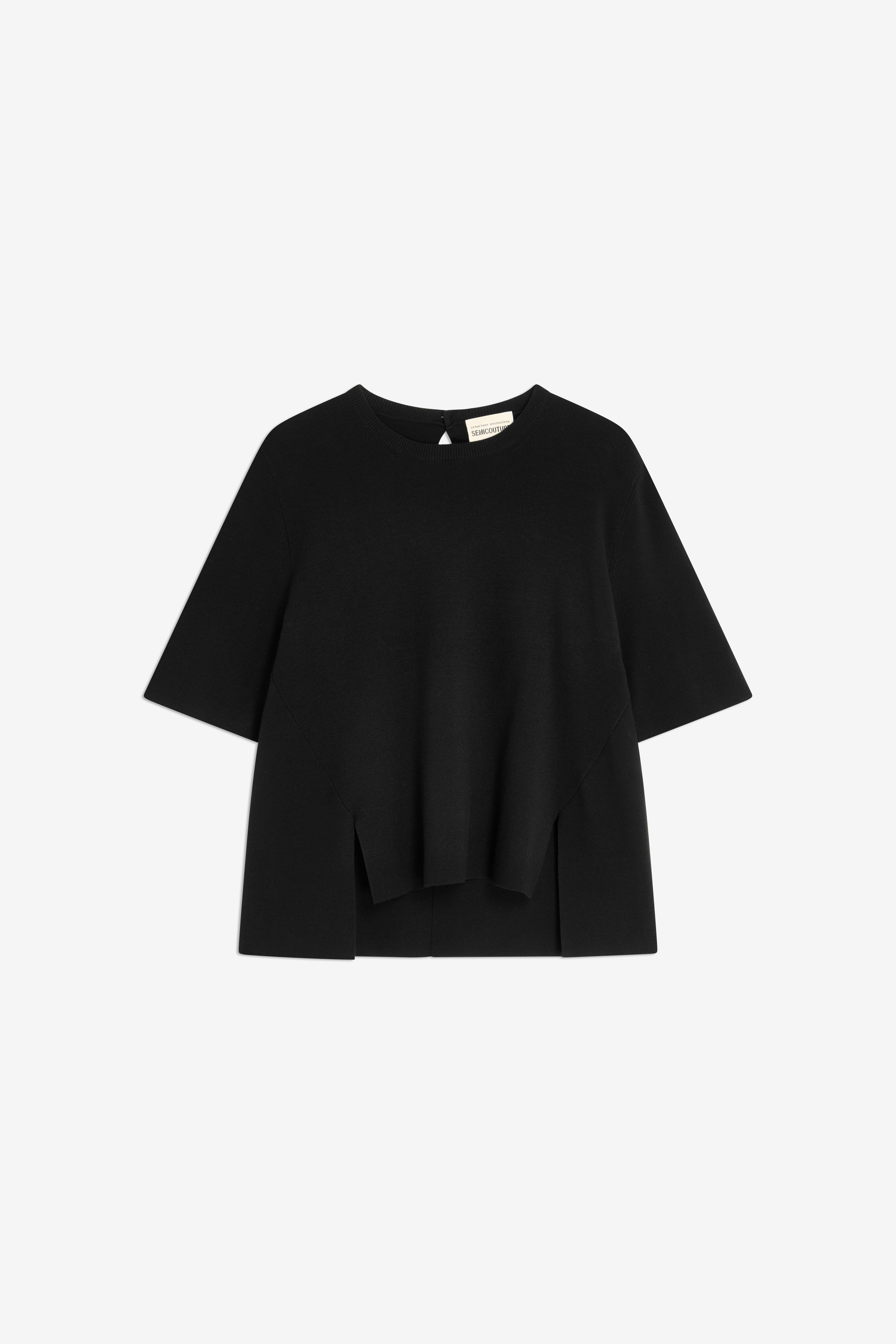 Semicouture Kitty maglia maniche corte nero