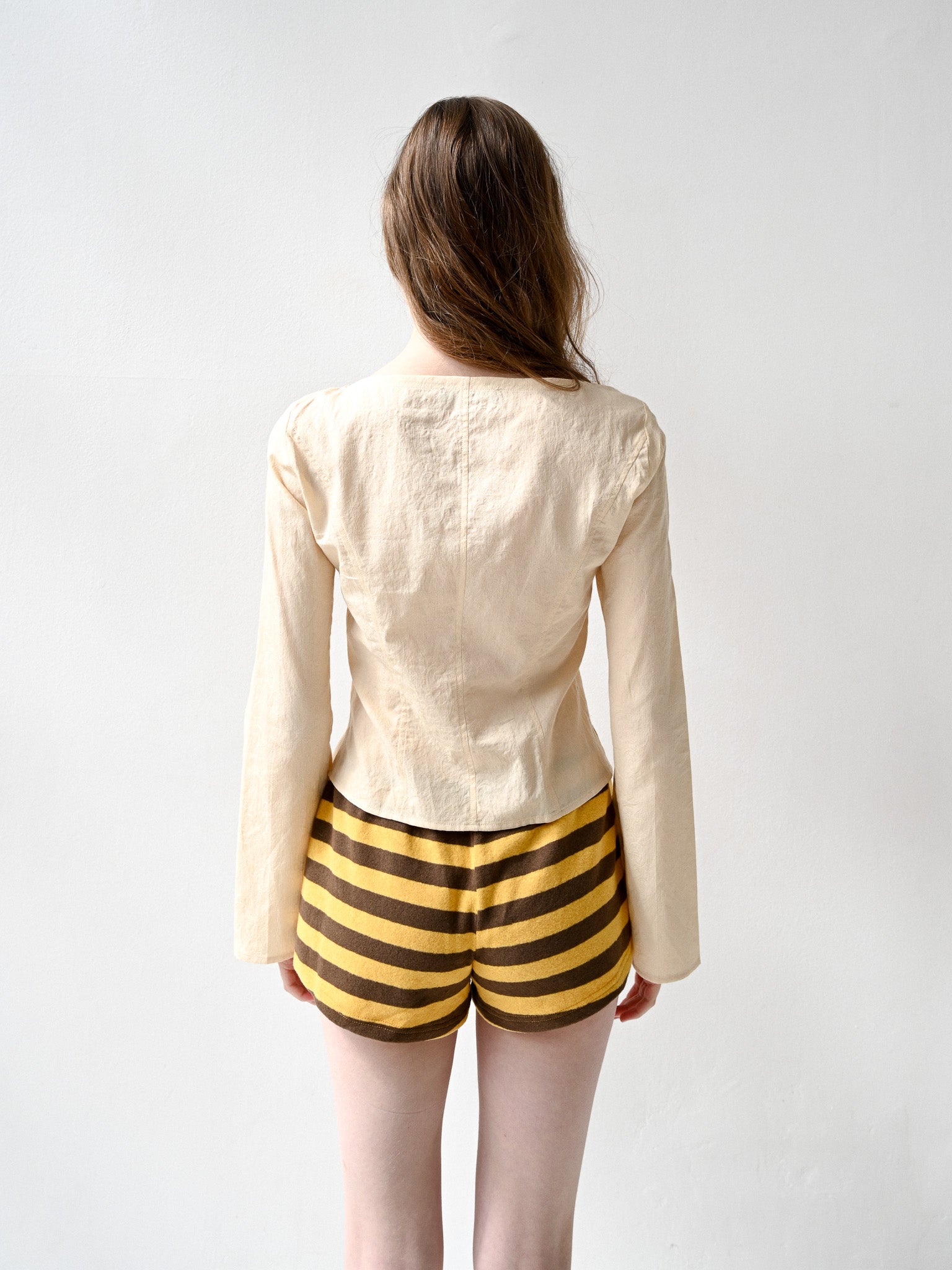 GiglioTigrato Nina Top III blusa crema cotone cropped