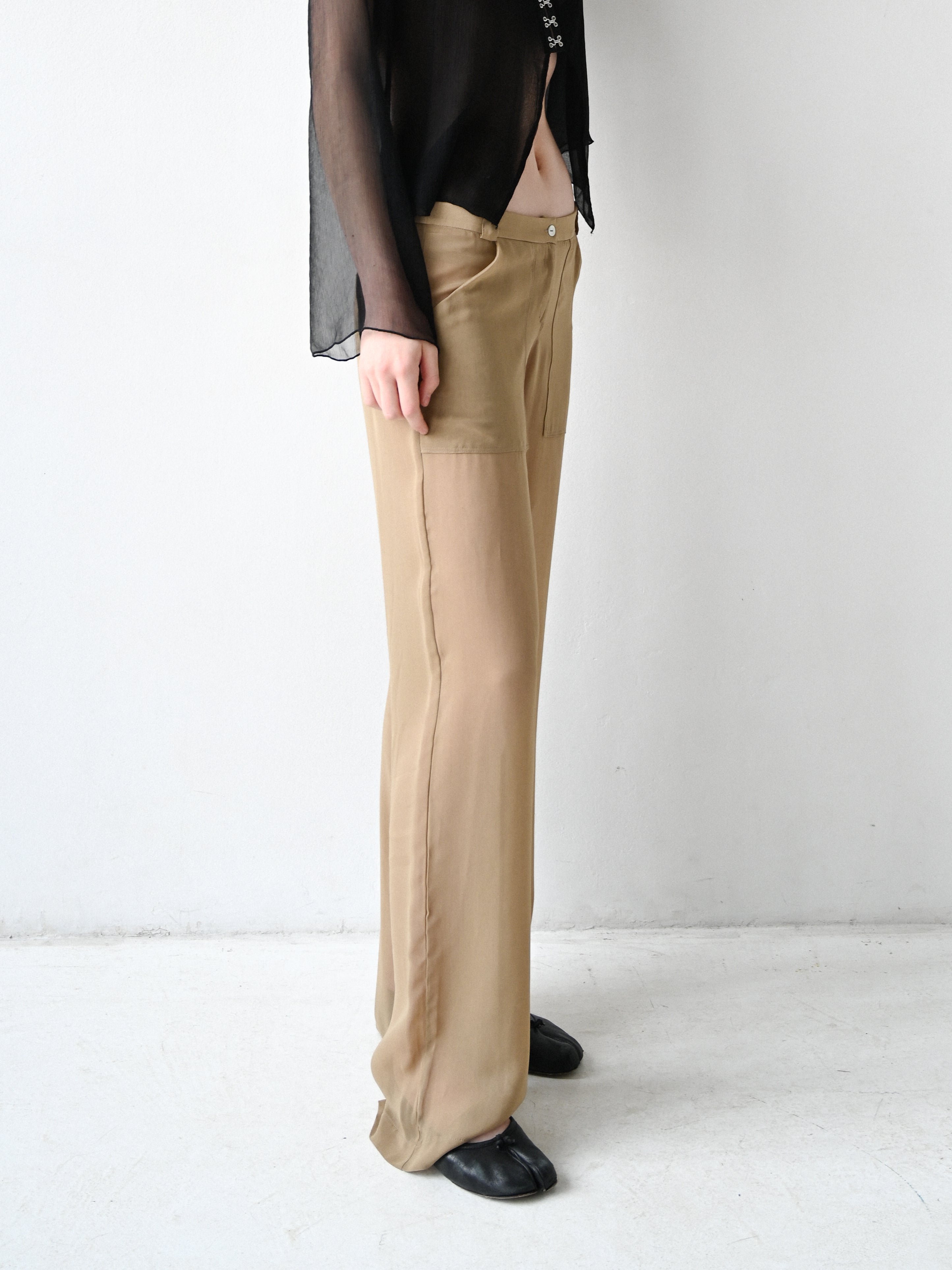 GiglioTigrato Noa Trousers I pantaloni beige viscosa