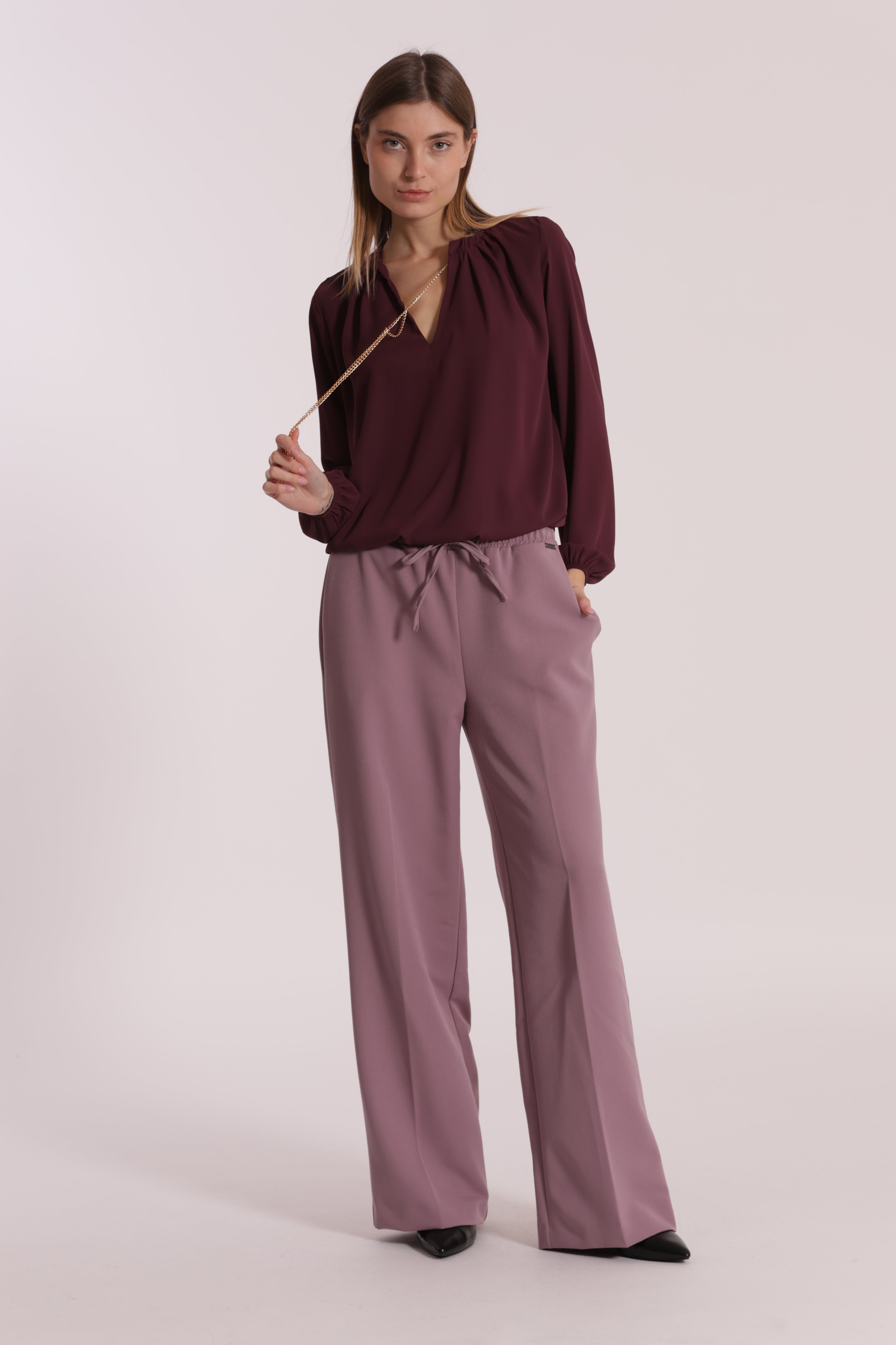 Mimi Mua Jogger Palazzo Pantaloni Nero