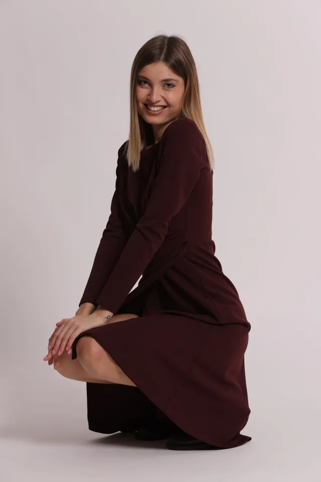 Mimi Mua Abito corto con pieghe vestito nero elegante