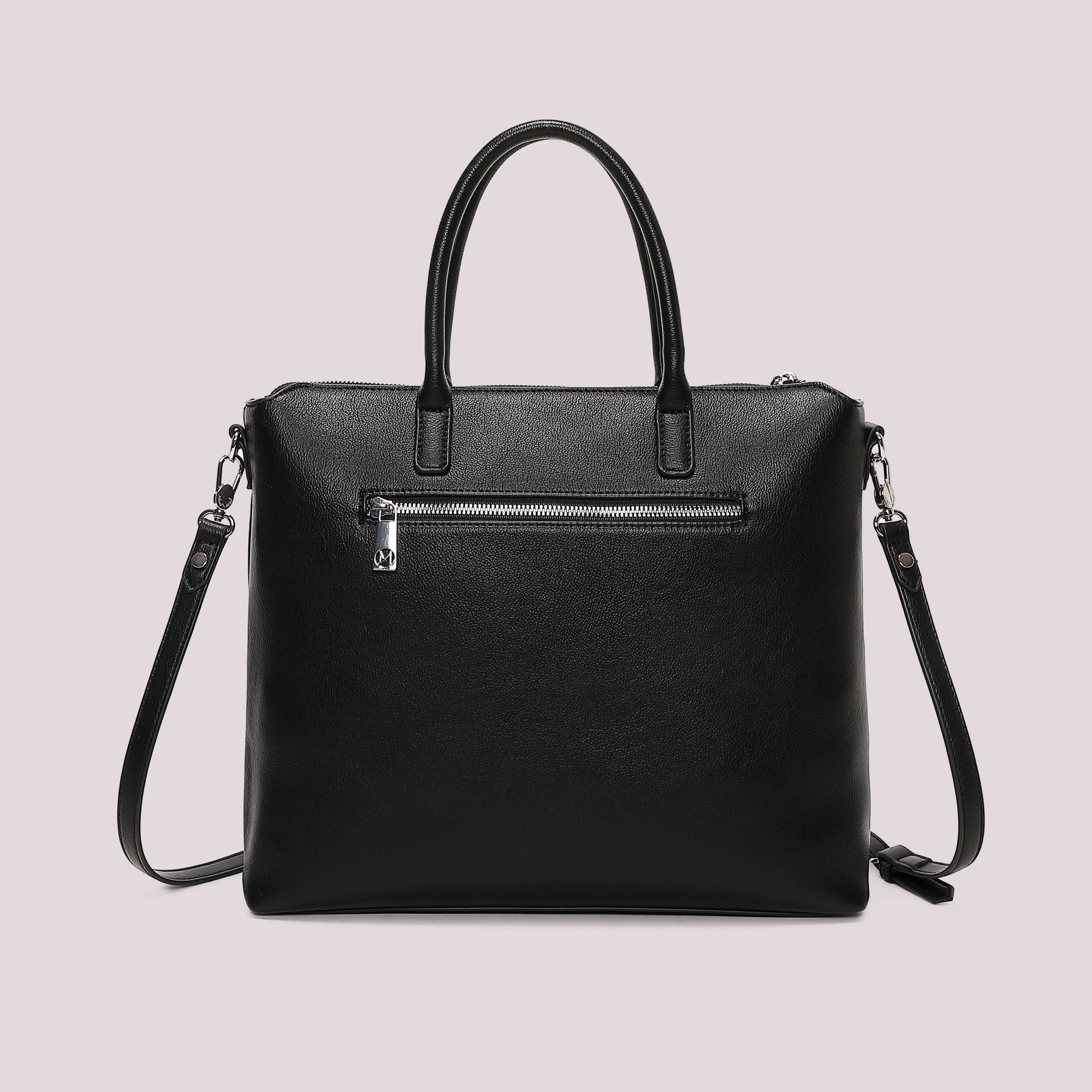 Mimi Mua borsa a spalla con fiori borsa nero 33x31x9 cm