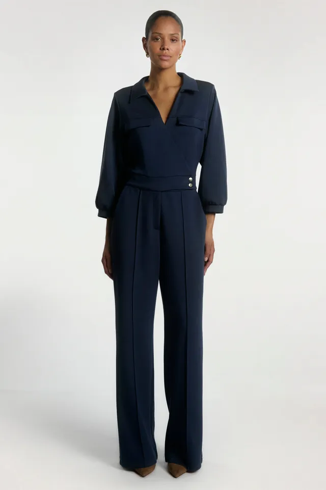 Aaiko Vion tuta blu notte manica 3/4 collo classico