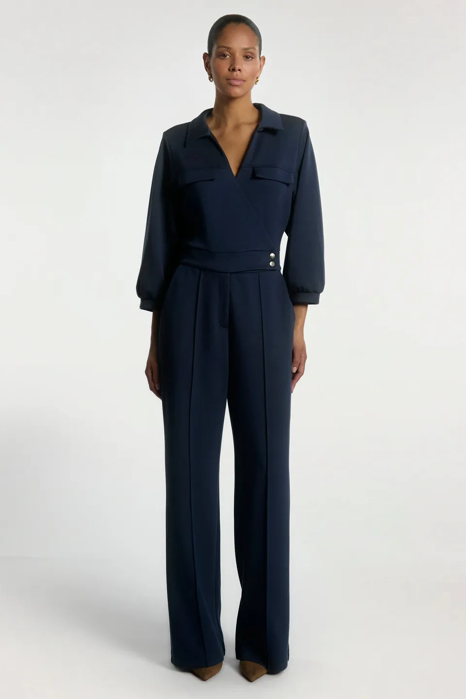 Aaiko Vion tuta blu notte manica 3/4 collo classico