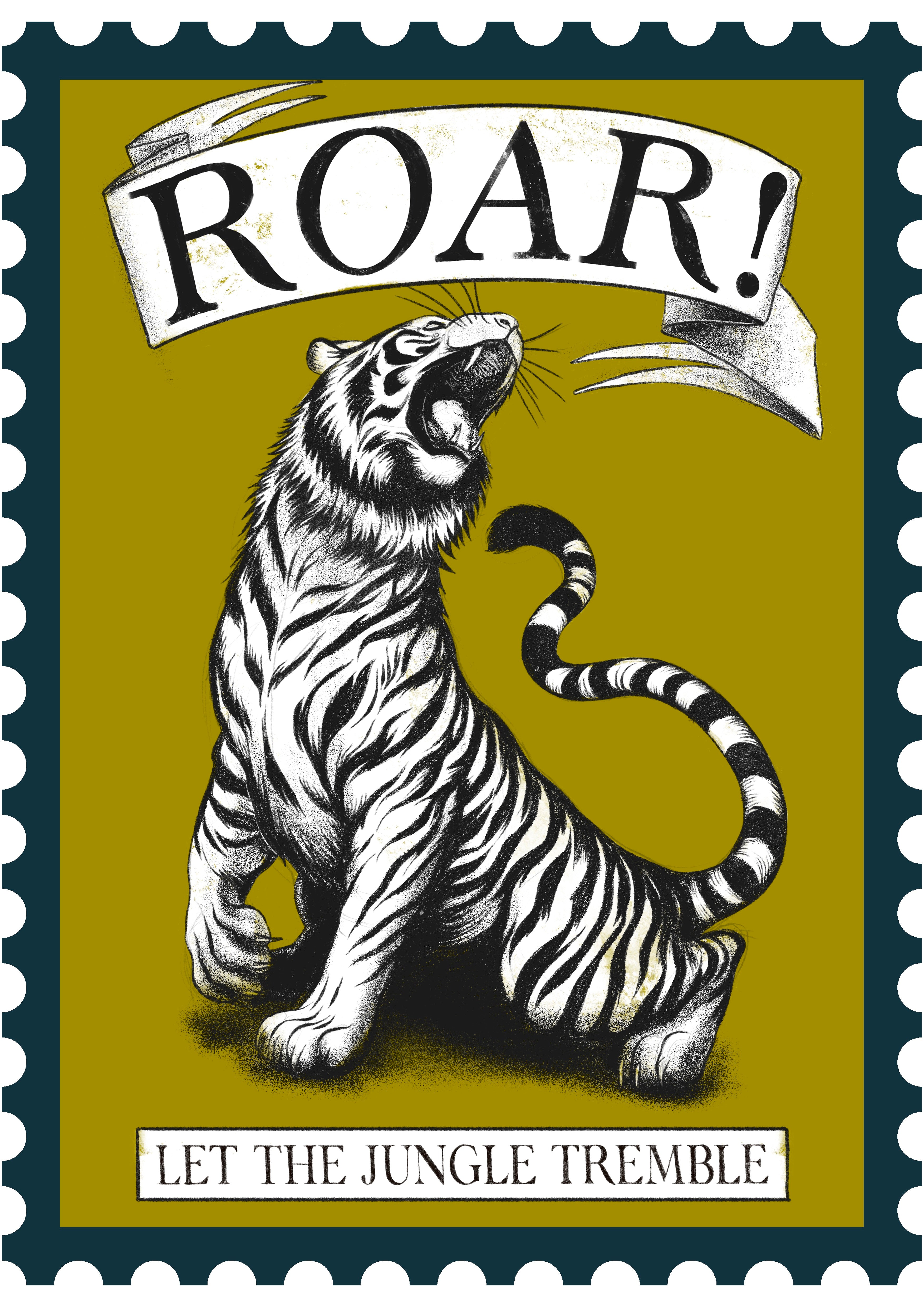 GiglioTigrato The Tiger stampa grande personalizzata cotone