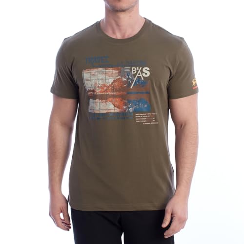 La Martina YMR312-JS206 T-shirt uomo cotone verde oliva L