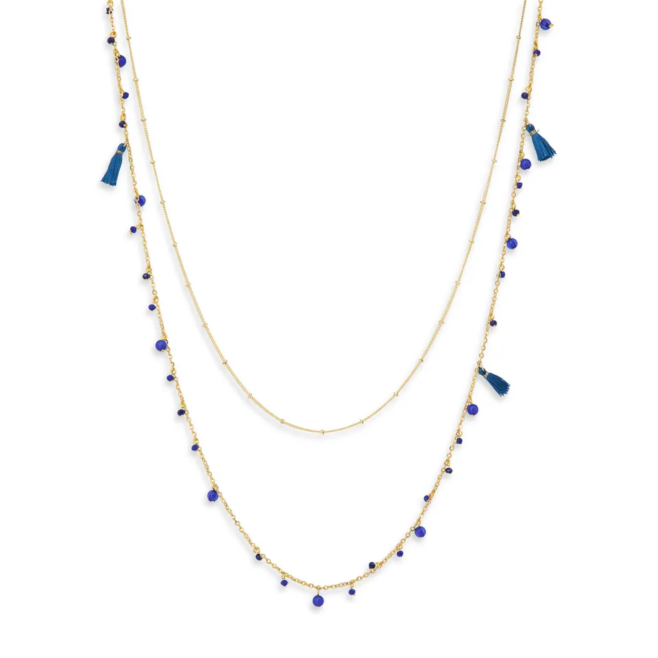 On Earth Cooperative Collection Colour collana ottone blu 70 cm