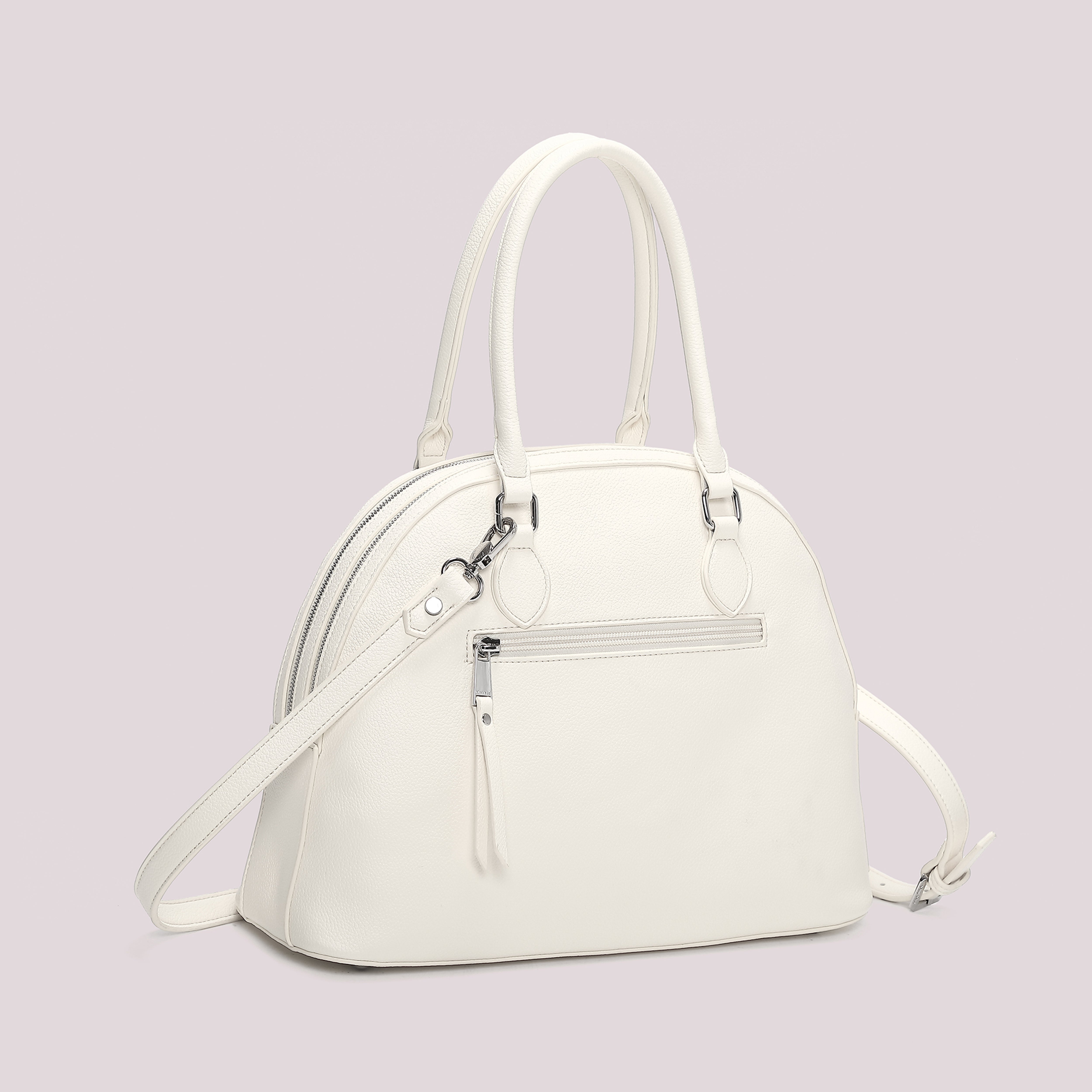 Mimi Mua 2 Zip e Borsina Miniatura borsa a spalla bianco
