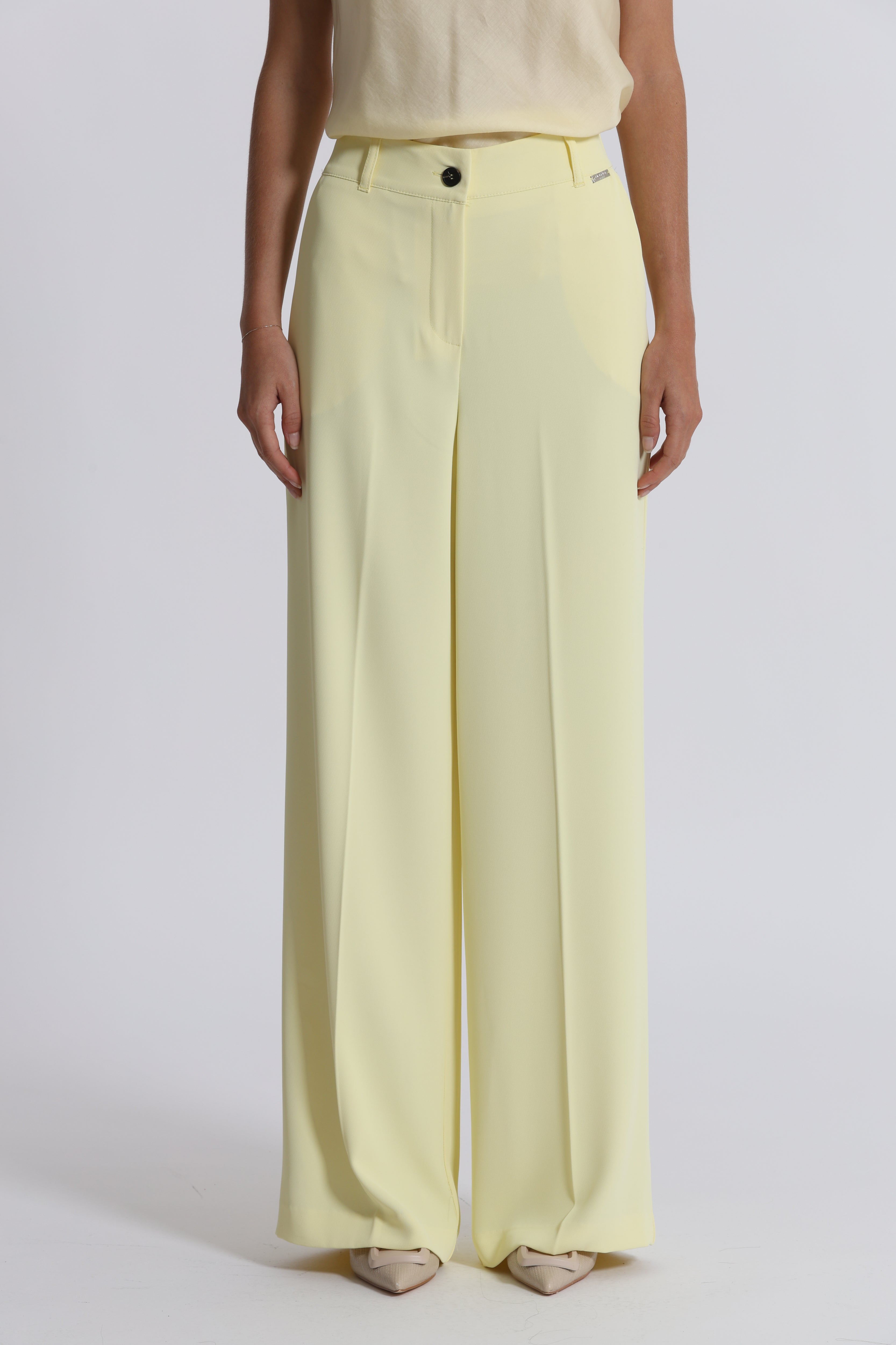 Mimi Mua Pantalone Palazzo Giallo Chiaro