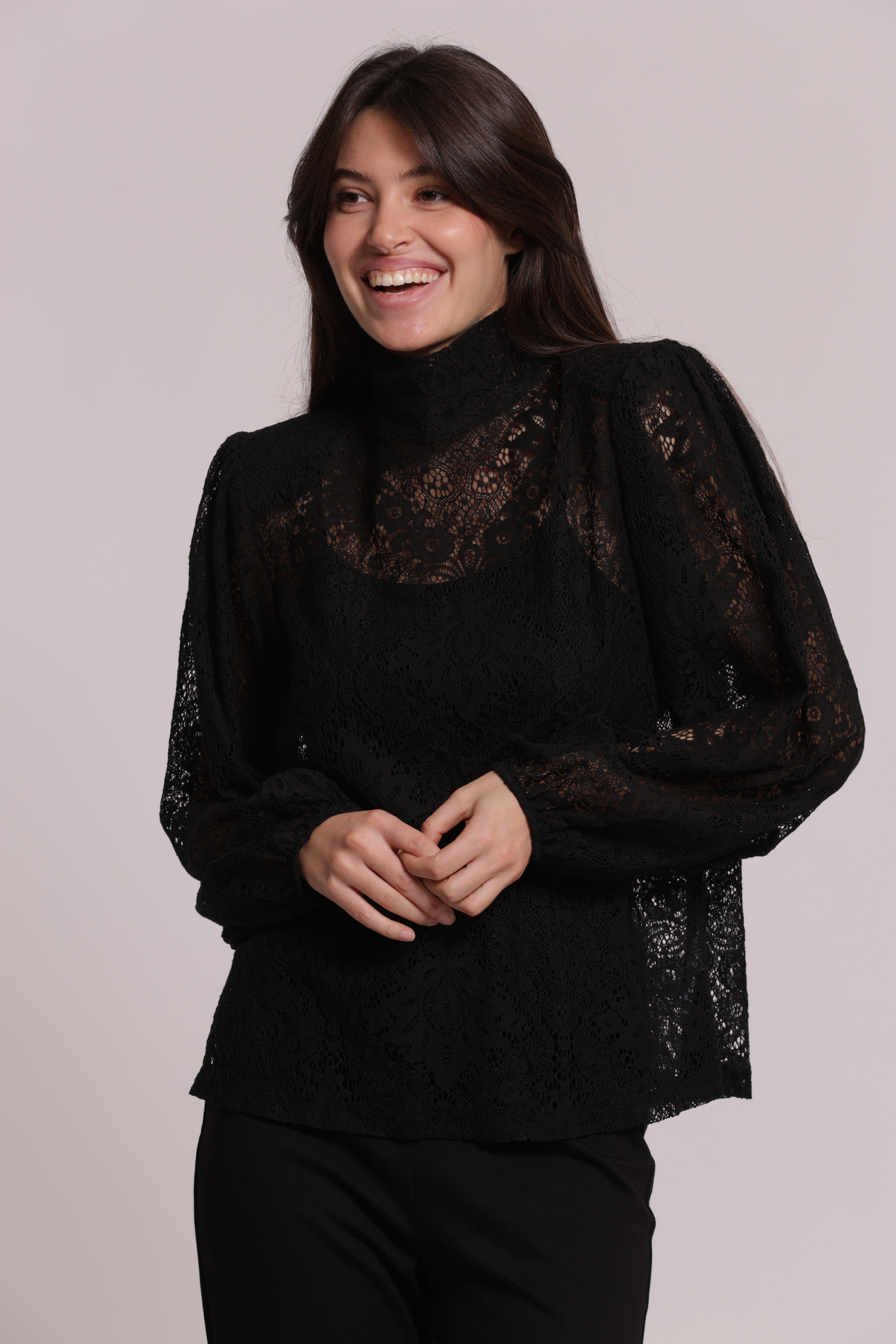 Mimi Mua Blusa Pizzo Bianco cotone