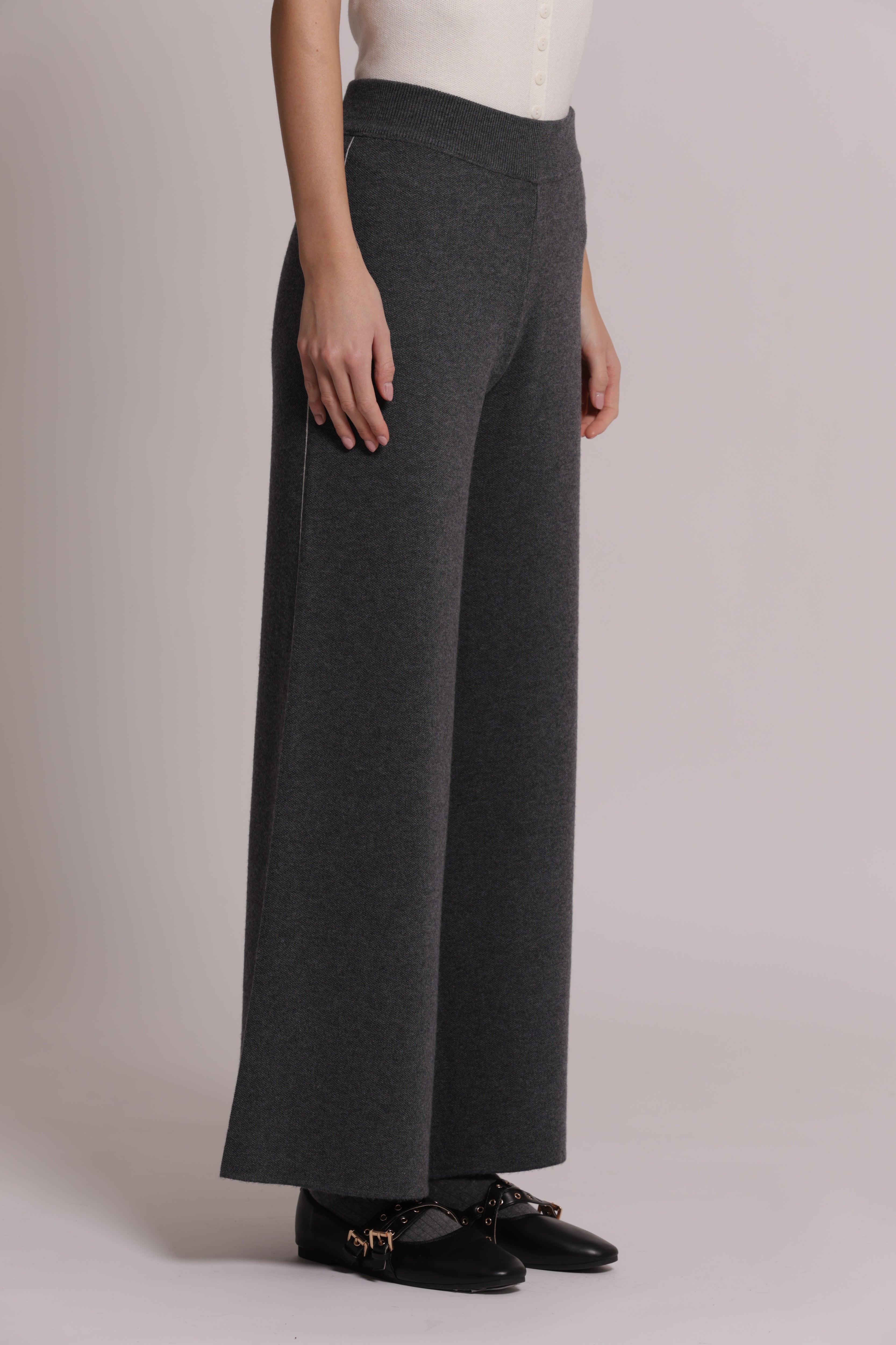 Mimi Mua Maglia Pantaloni Nero Morbido