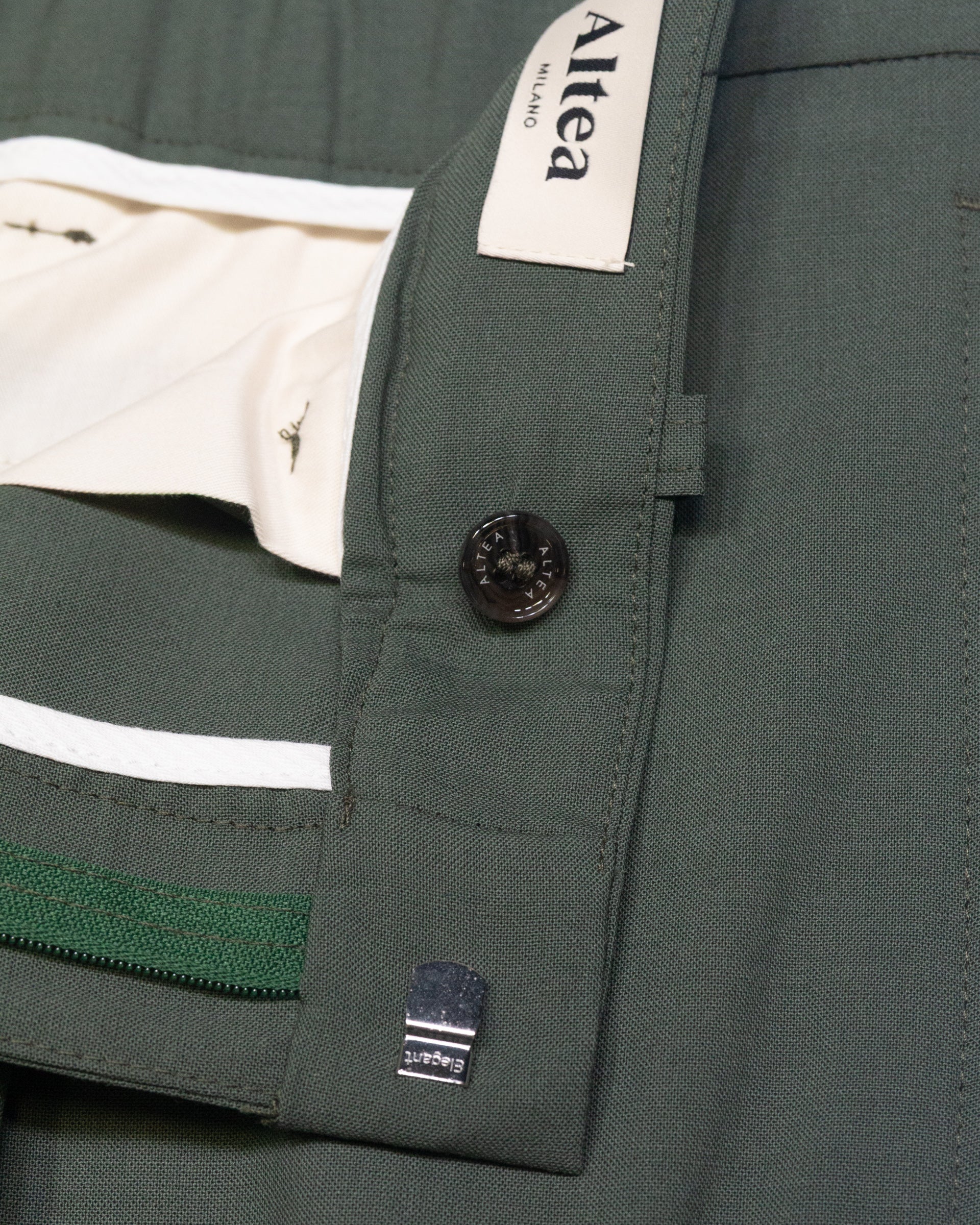 Altea Ronny pantalone chino verde lana tecnica