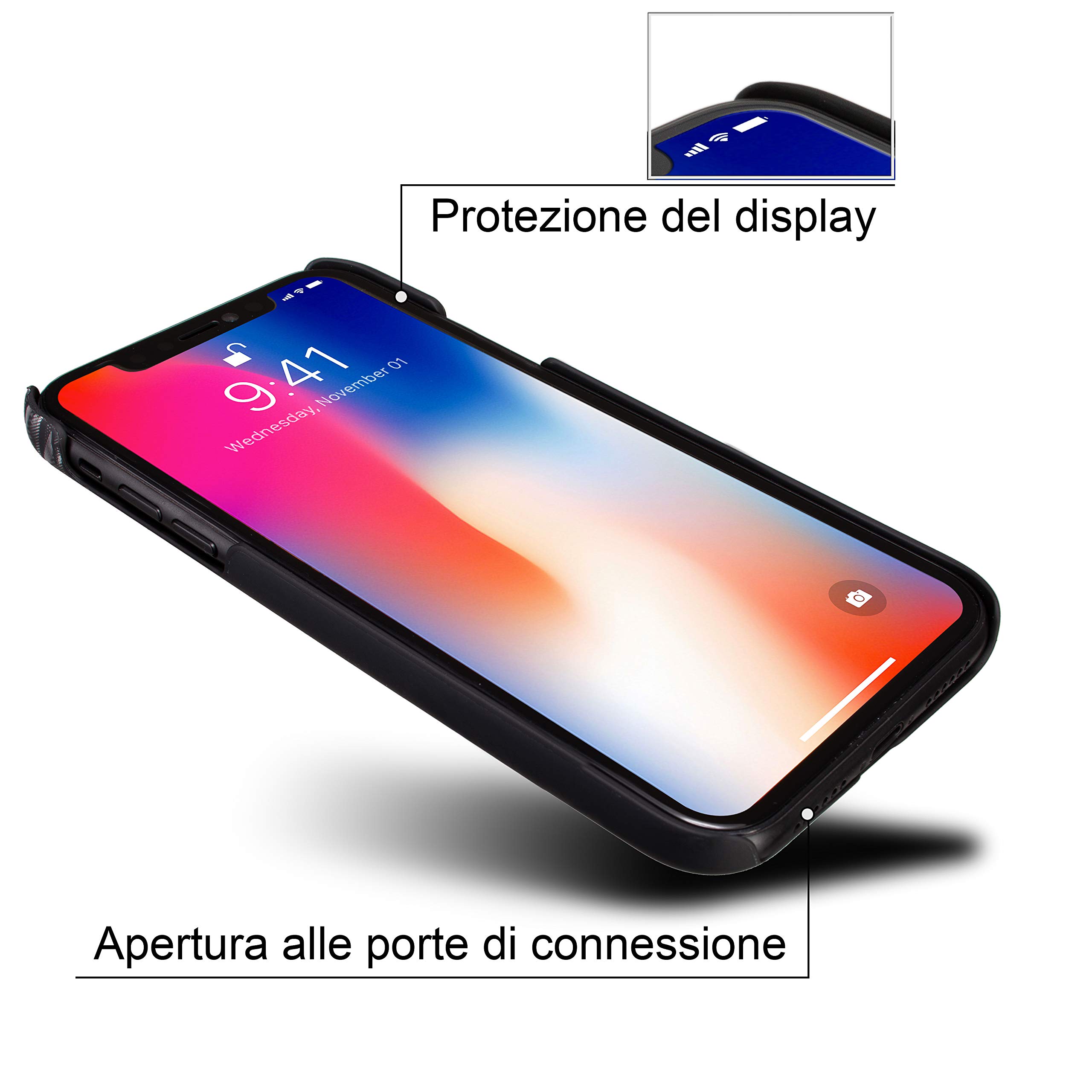 Marcelo Burlon County of Milan cover iPhone 11 antiurto con vetro