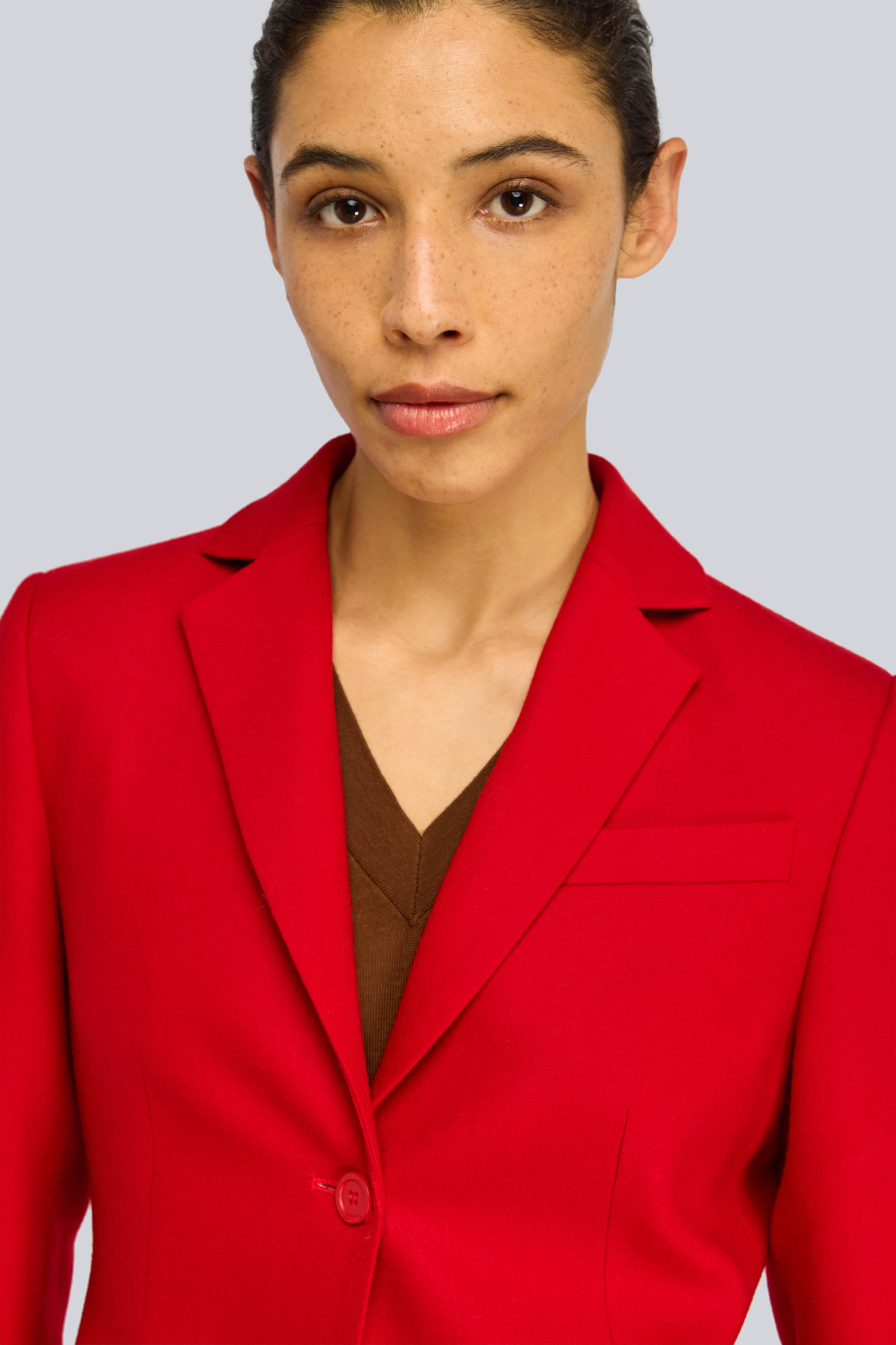 Semicouture Katee giacca flanella rosso lacca