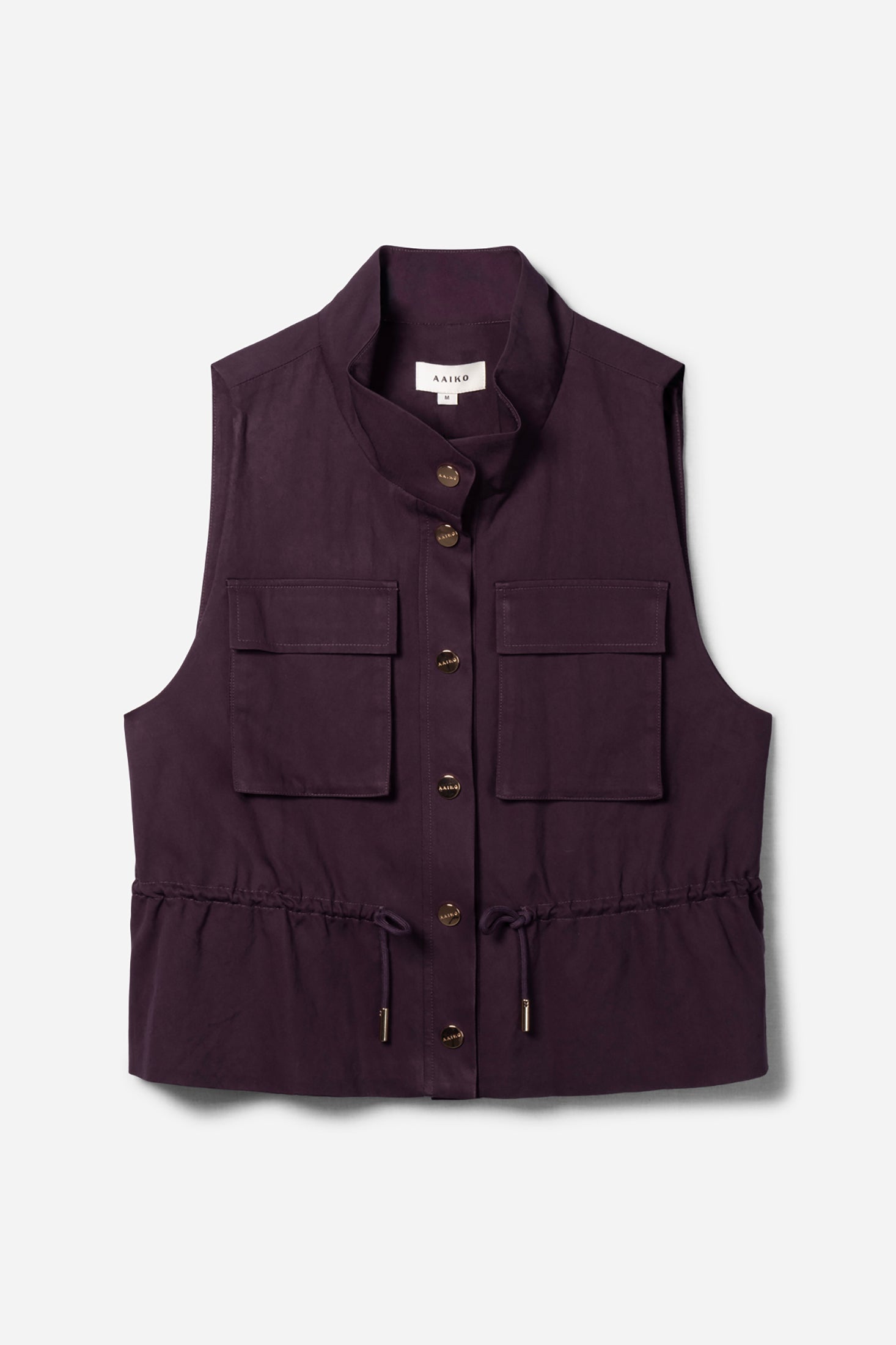 Aaiko Lena gilet smanicato viola fico