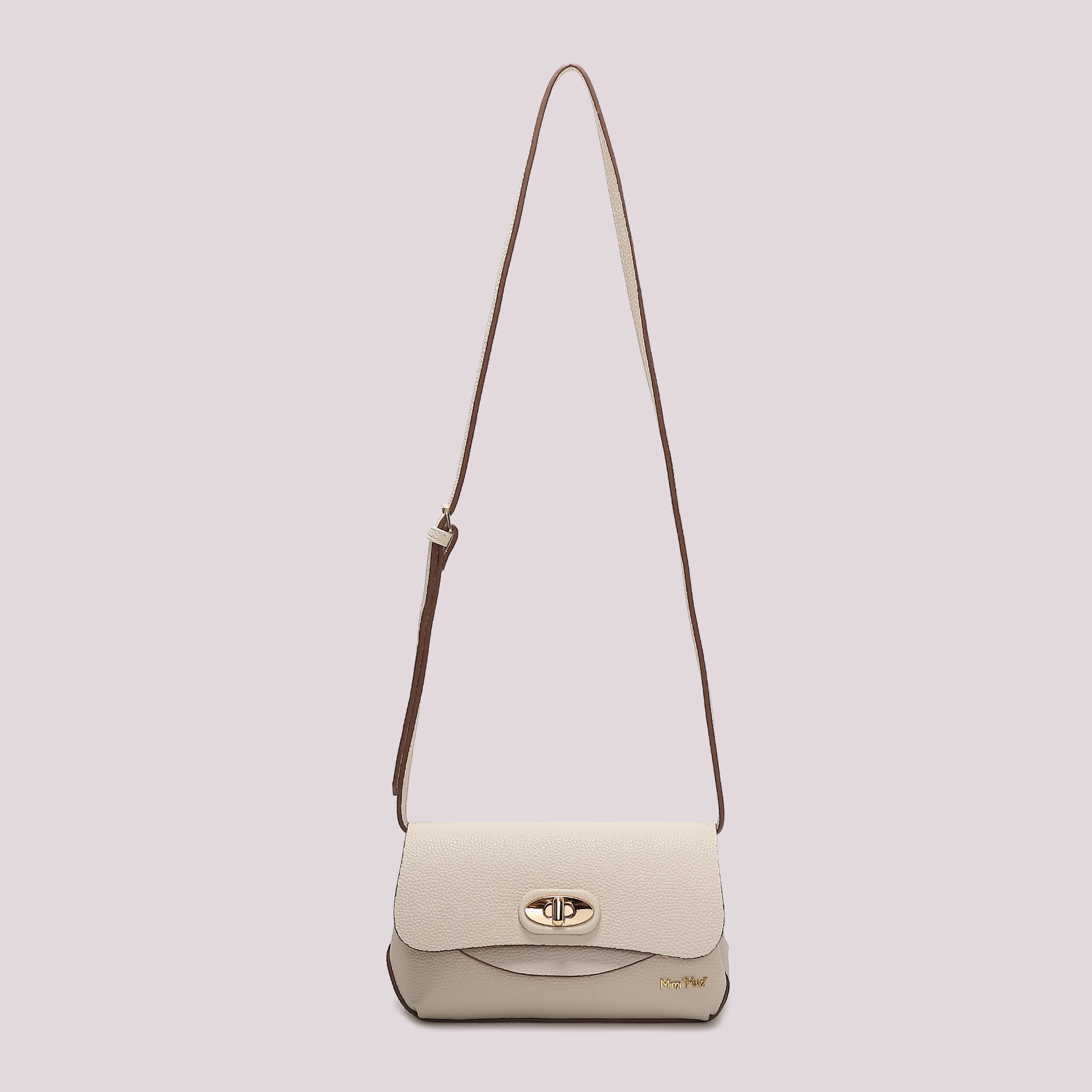 Mimi Mua Borsa a Tracolla con Patta borsetta nera 23 cm