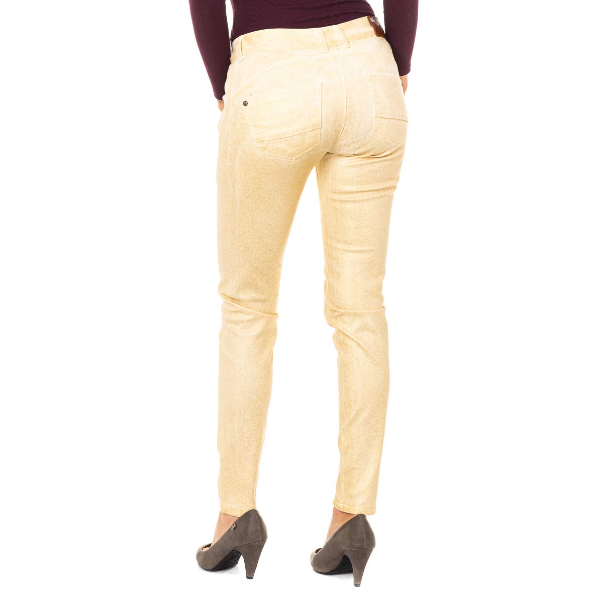 La Martina HWT012 pantalone donna skinny lucido stretch