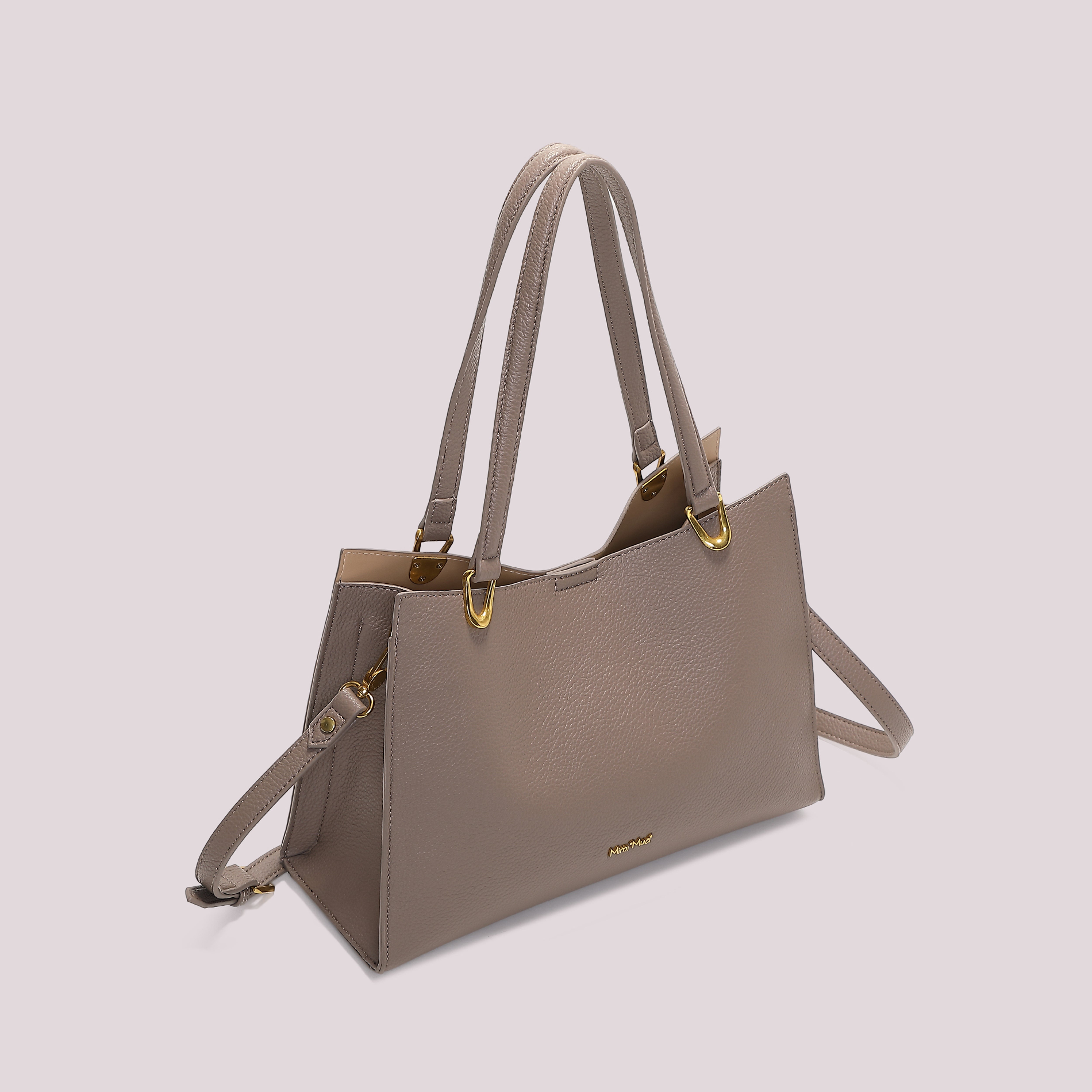 Mimi Mua Borsa Shopping shopper nero satinato