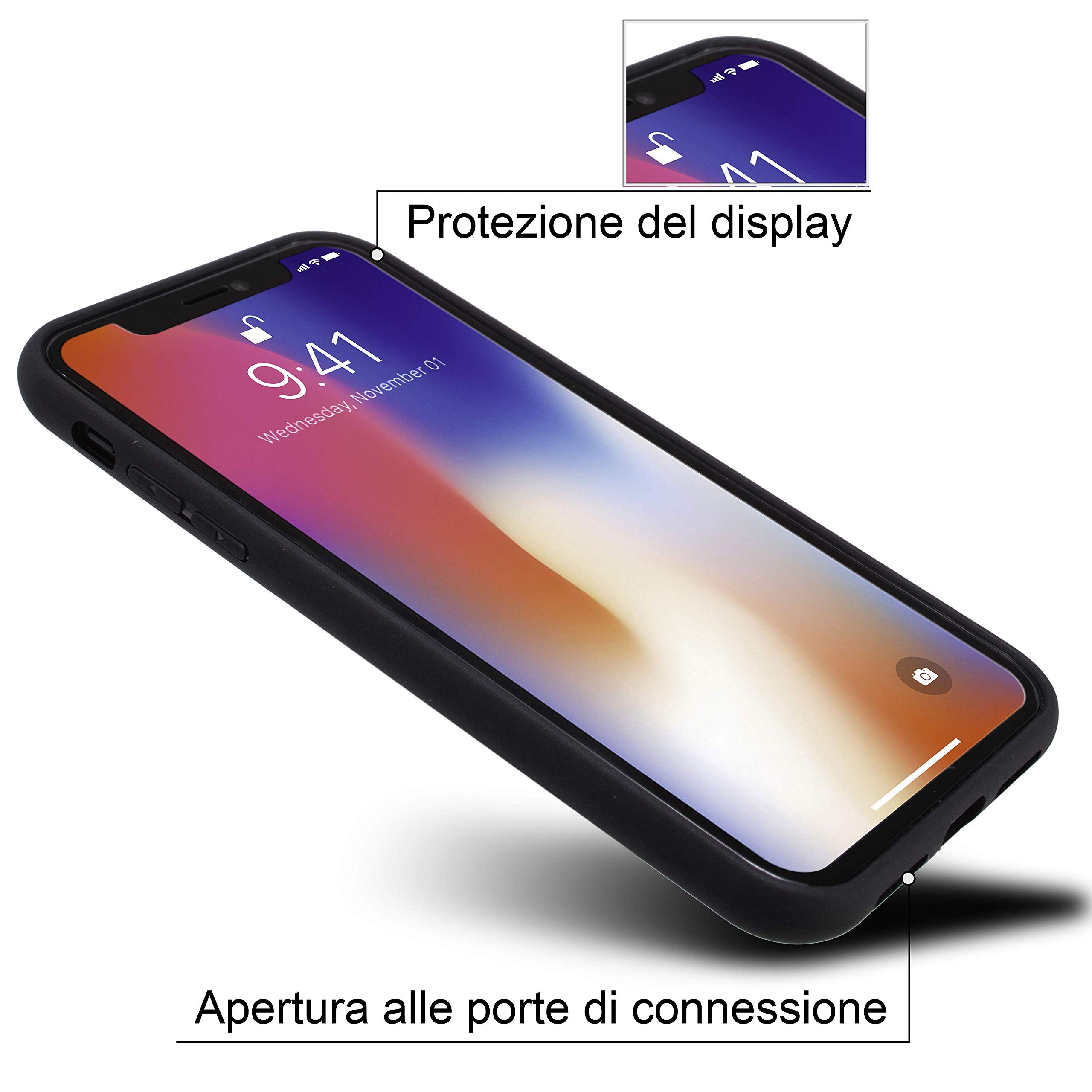 Marcelo Burlon cover iPhone 11 semiflessibile 3D Cross antiurto