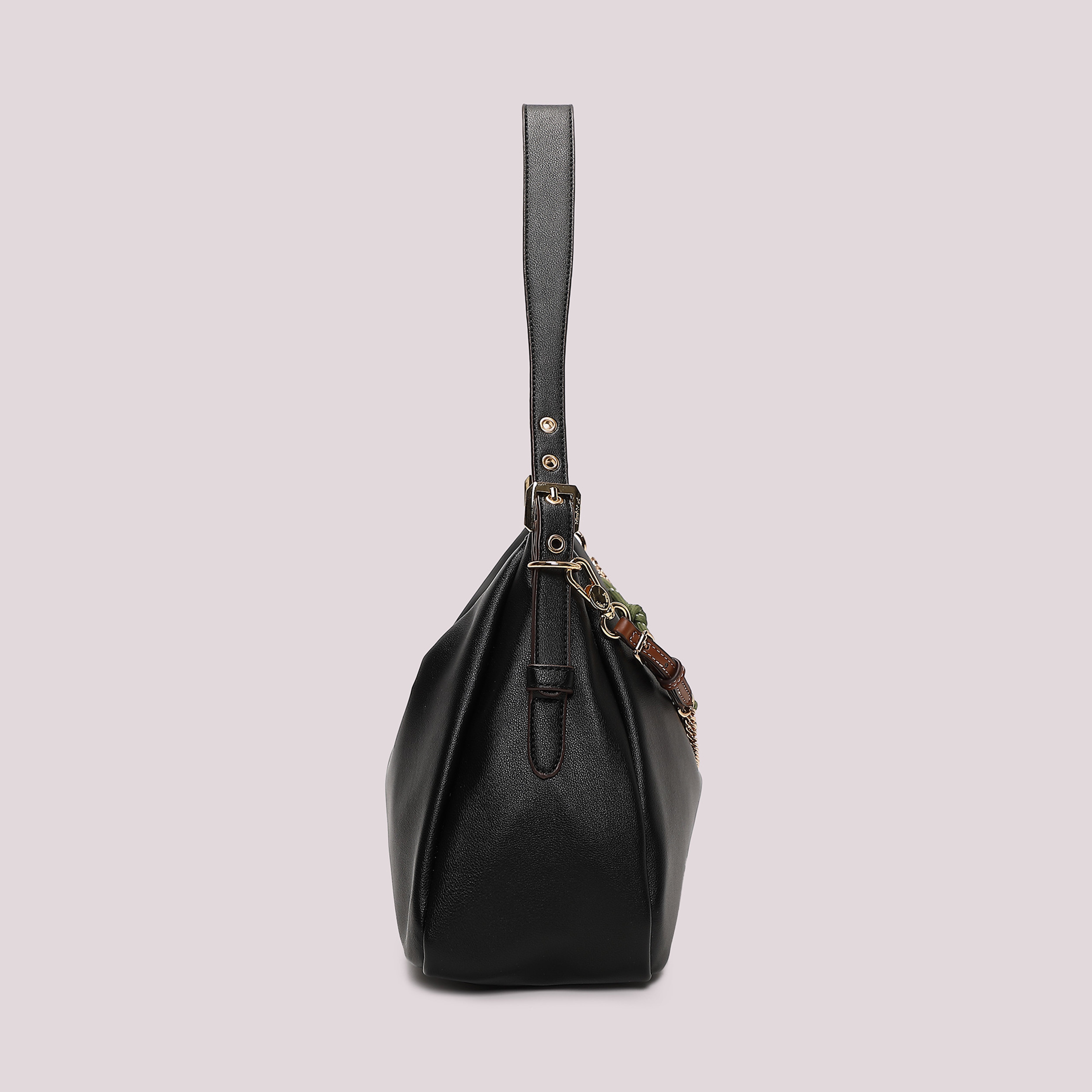 Mimi Mua Borsa a spalla bianca con corda 37cm