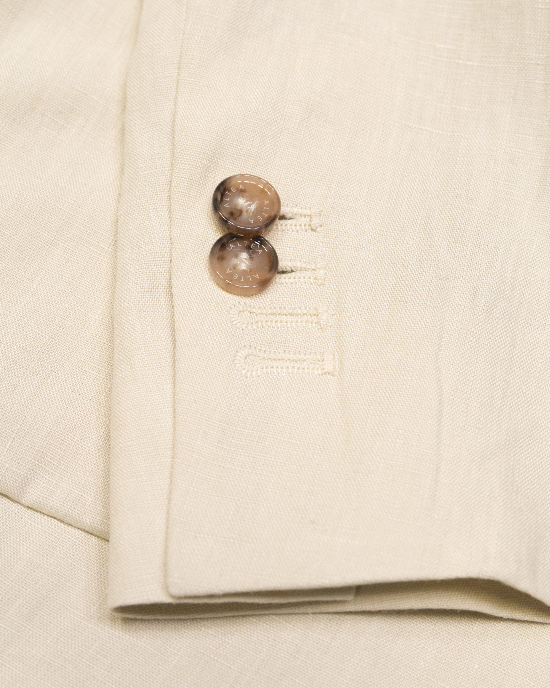 Altea Aston blazer in lino panna fodera regular