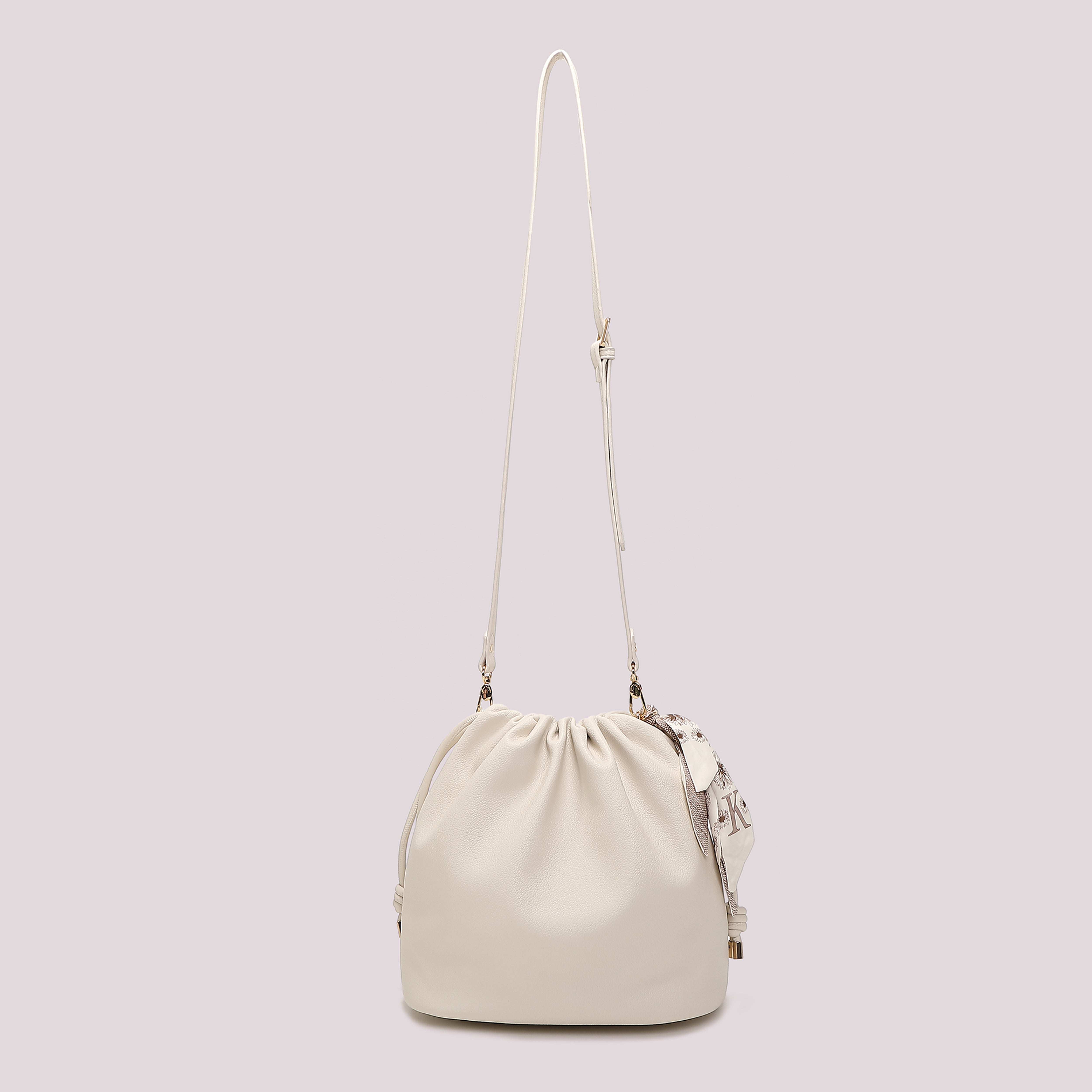 Mimi Mua Borsa a Spalla con Foulard Panna